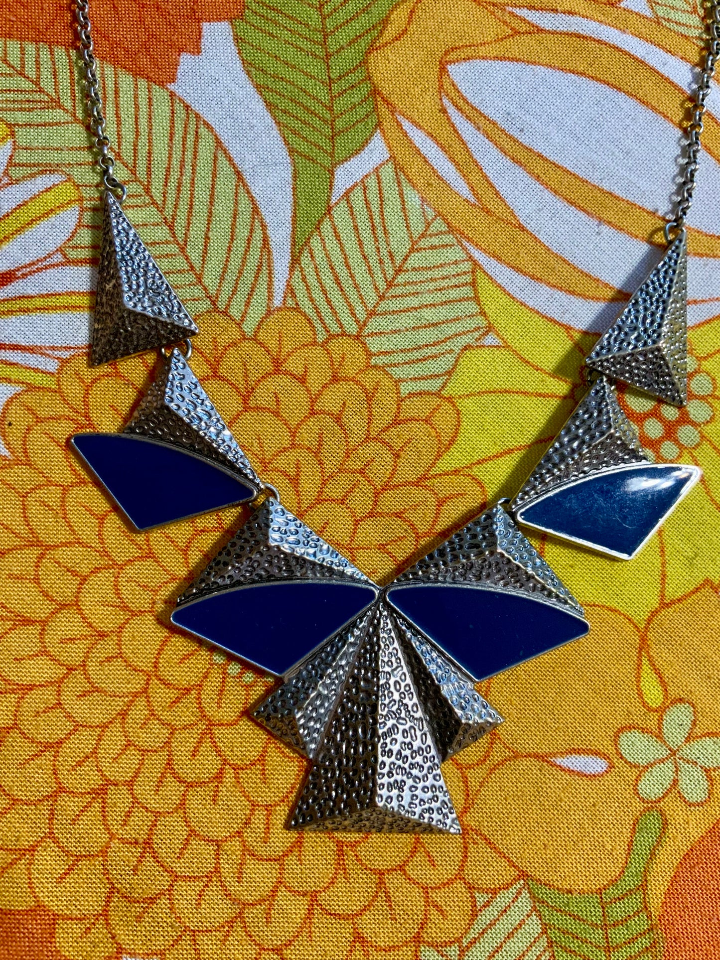 Collier métal argenté Vintage 2000 Façon 80’