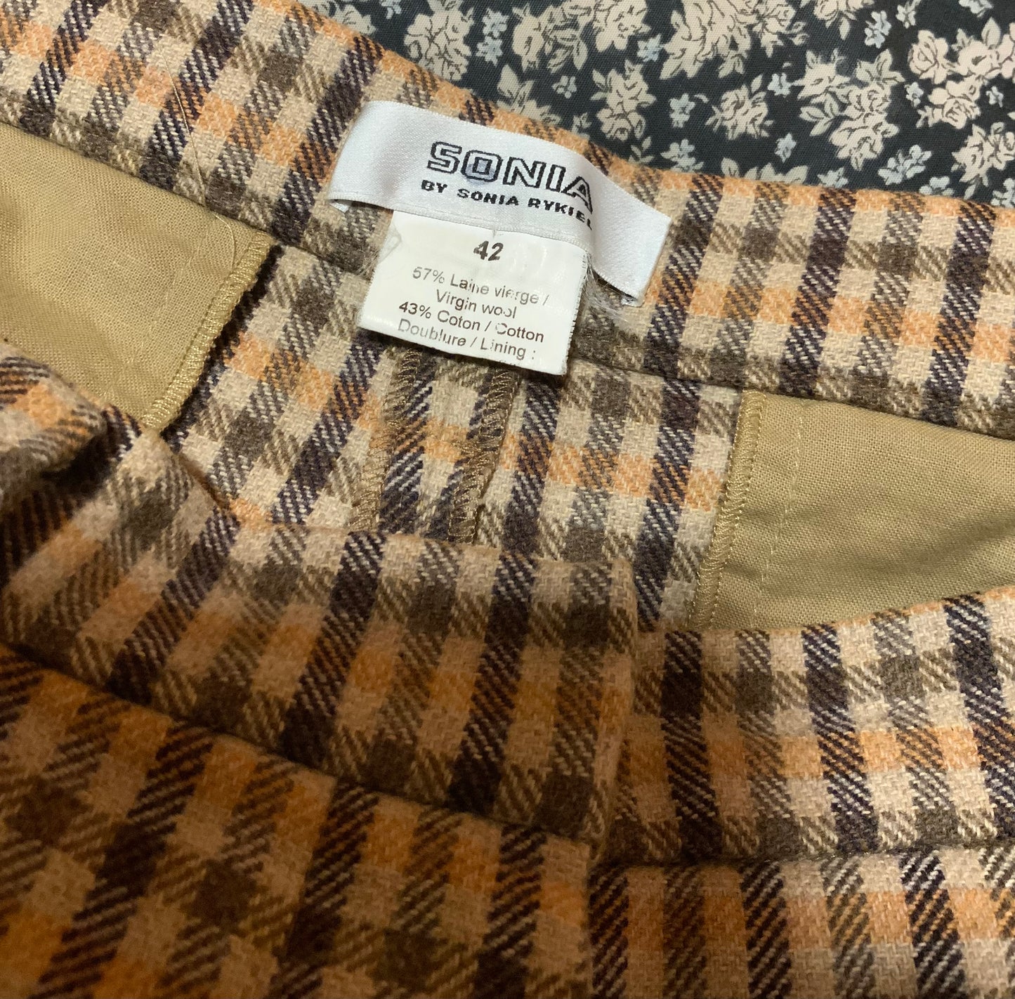 Pantalon à carreaux Sonia Rykiel Vintage