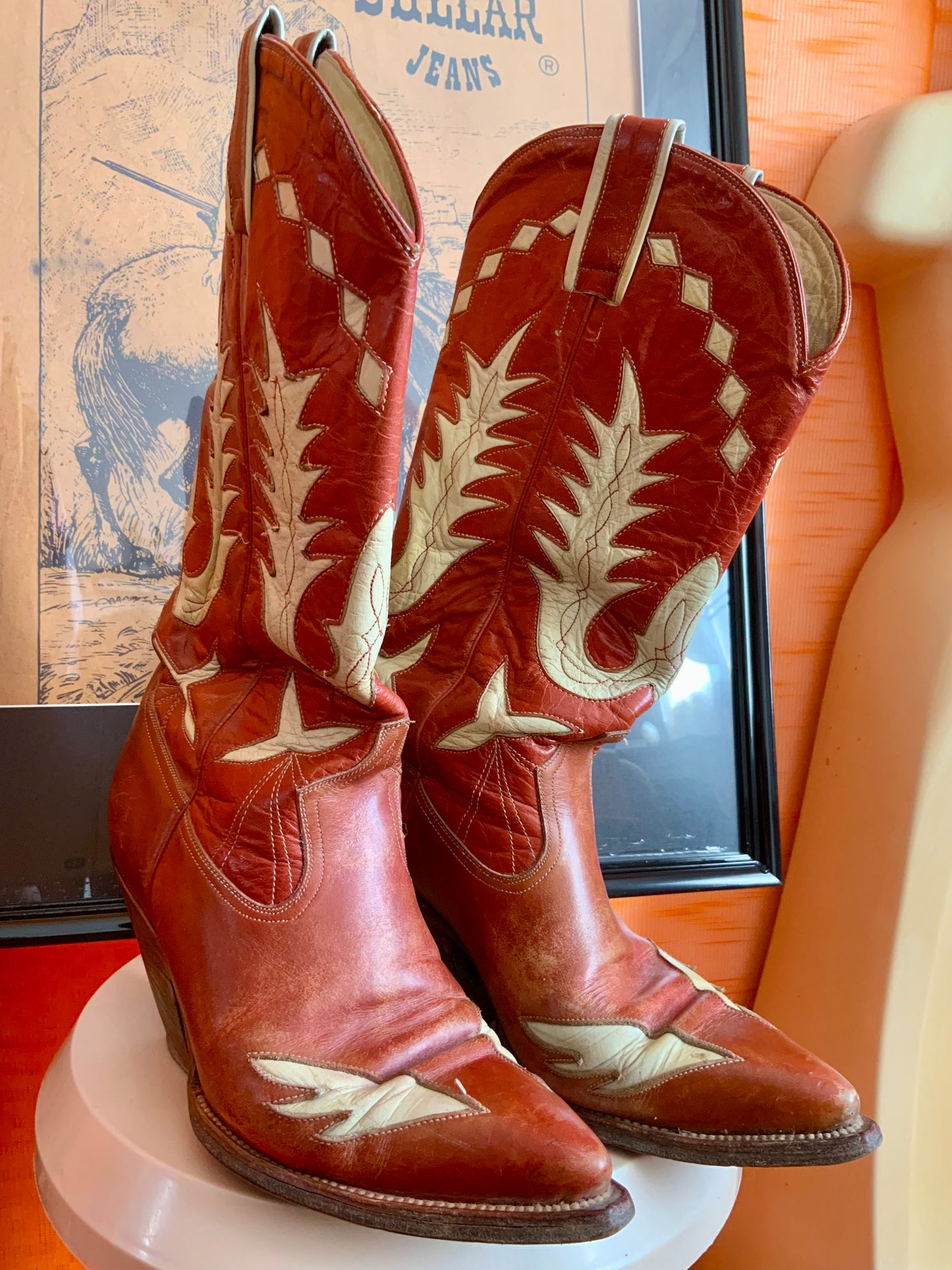 Bottes Santiags Mexico Authentiques Vintage Rares