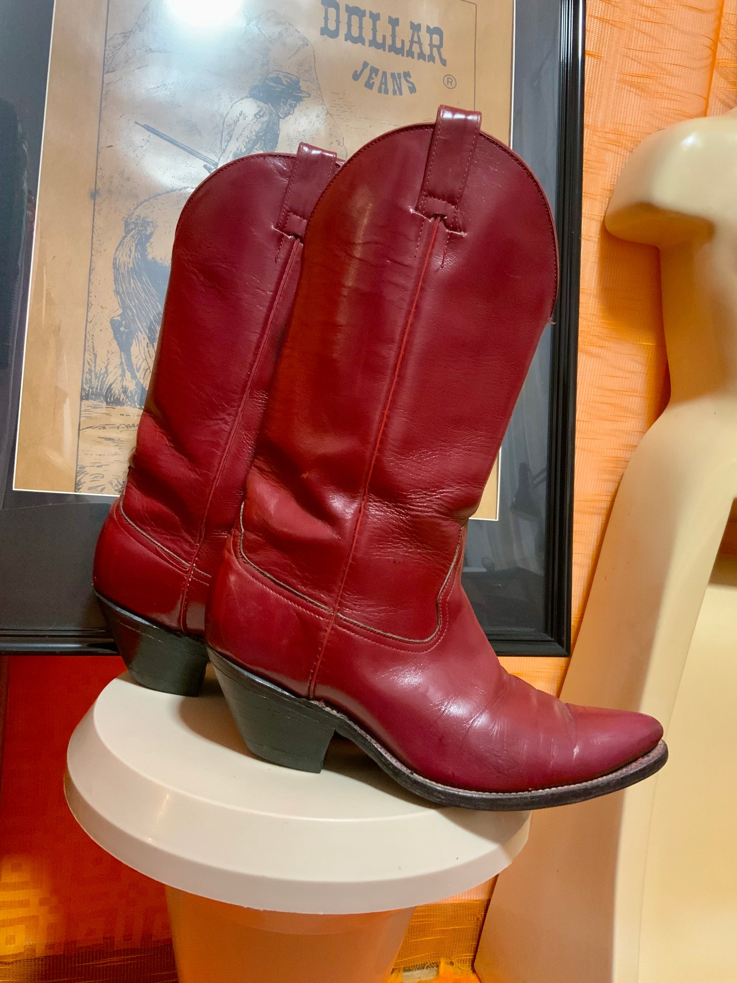Superbes bottes Santiags rouges Confection Mexique Botas Fox