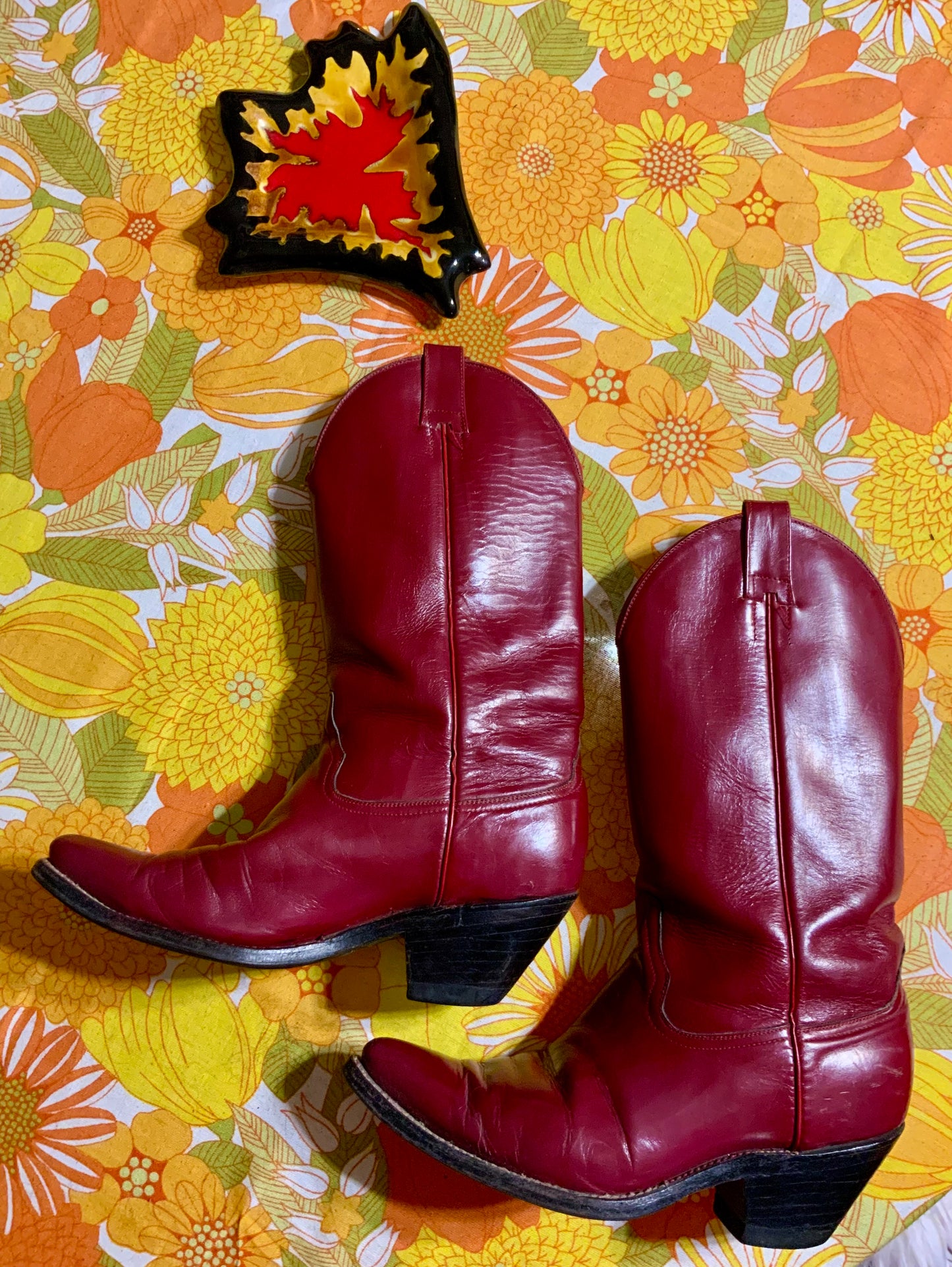 Superbes bottes Santiags rouges Confection Mexique Botas Fox