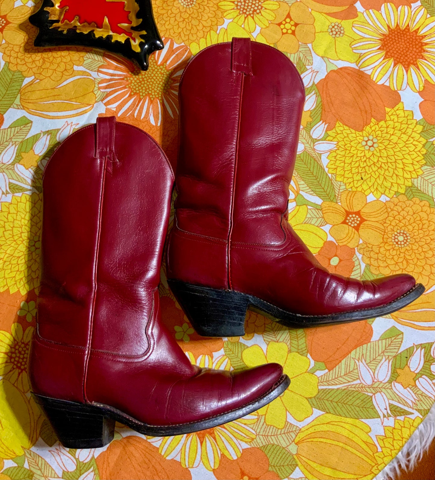 Superbes bottes Santiags rouges Confection Mexique Botas Fox