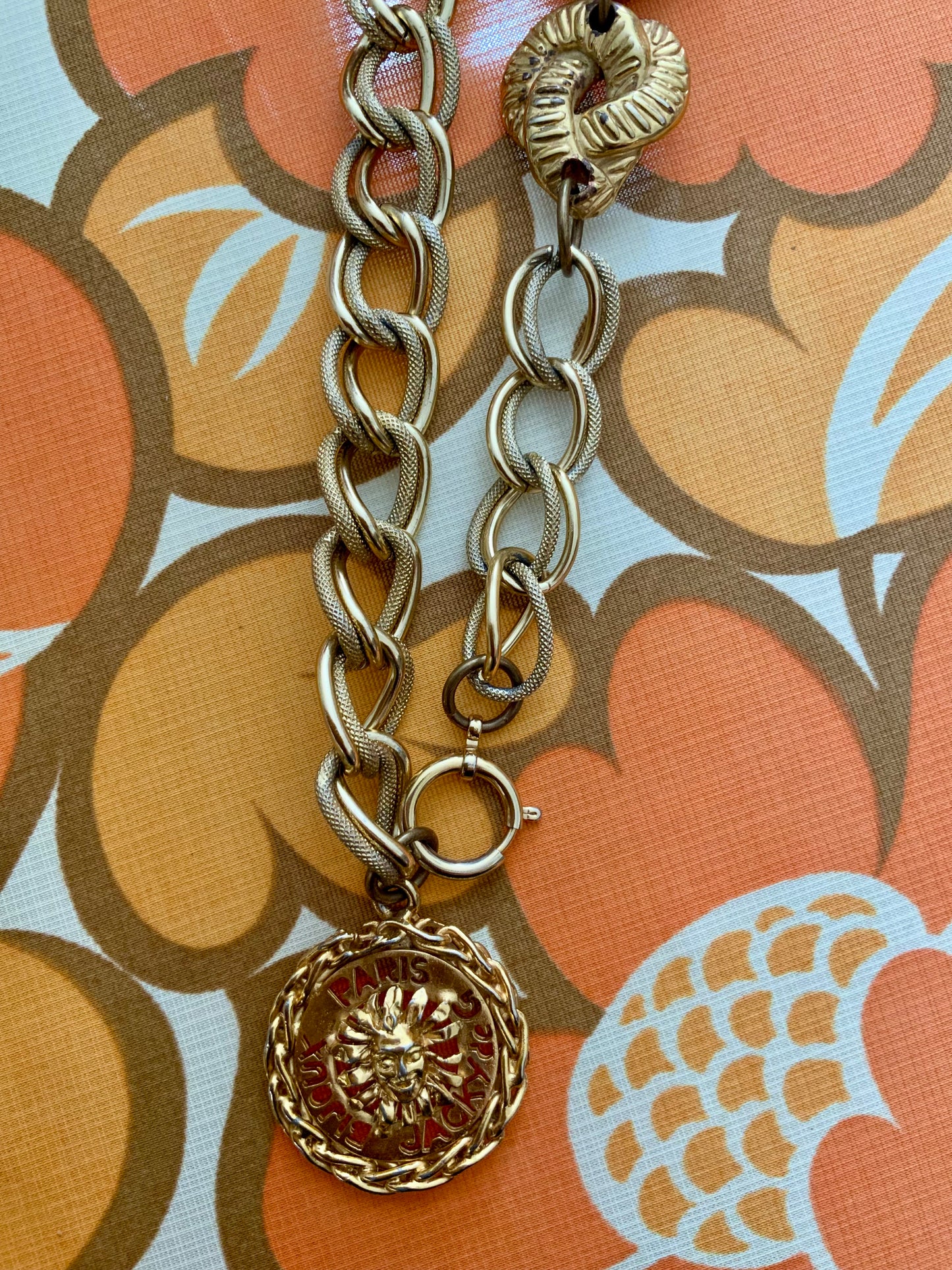 Magnifique Ceinture Chaîne / Collier Vintage 90 de chez Jacky de G. France Paris