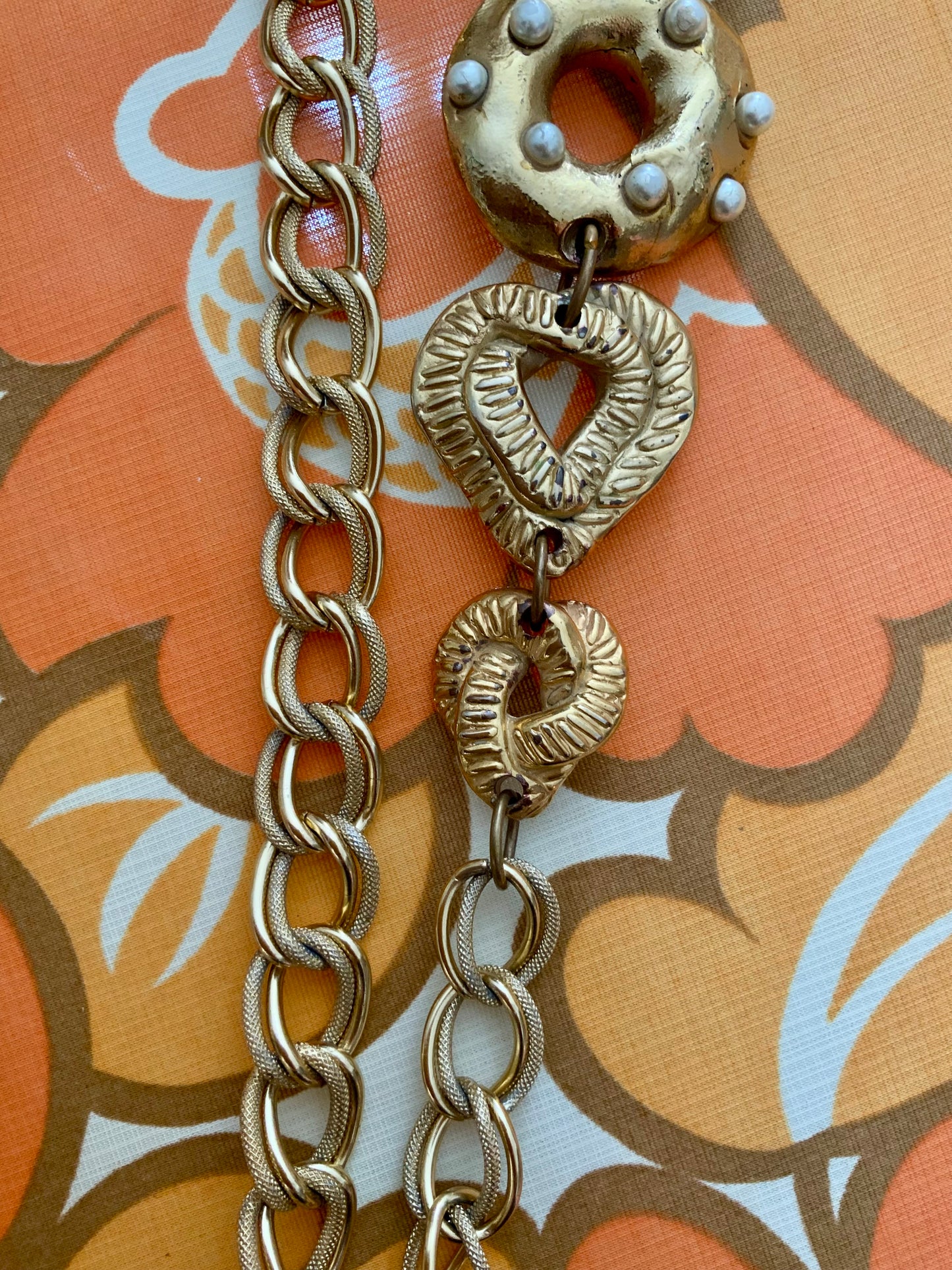 Magnifique Ceinture Chaîne / Collier Vintage 90 de chez Jacky de G. France Paris