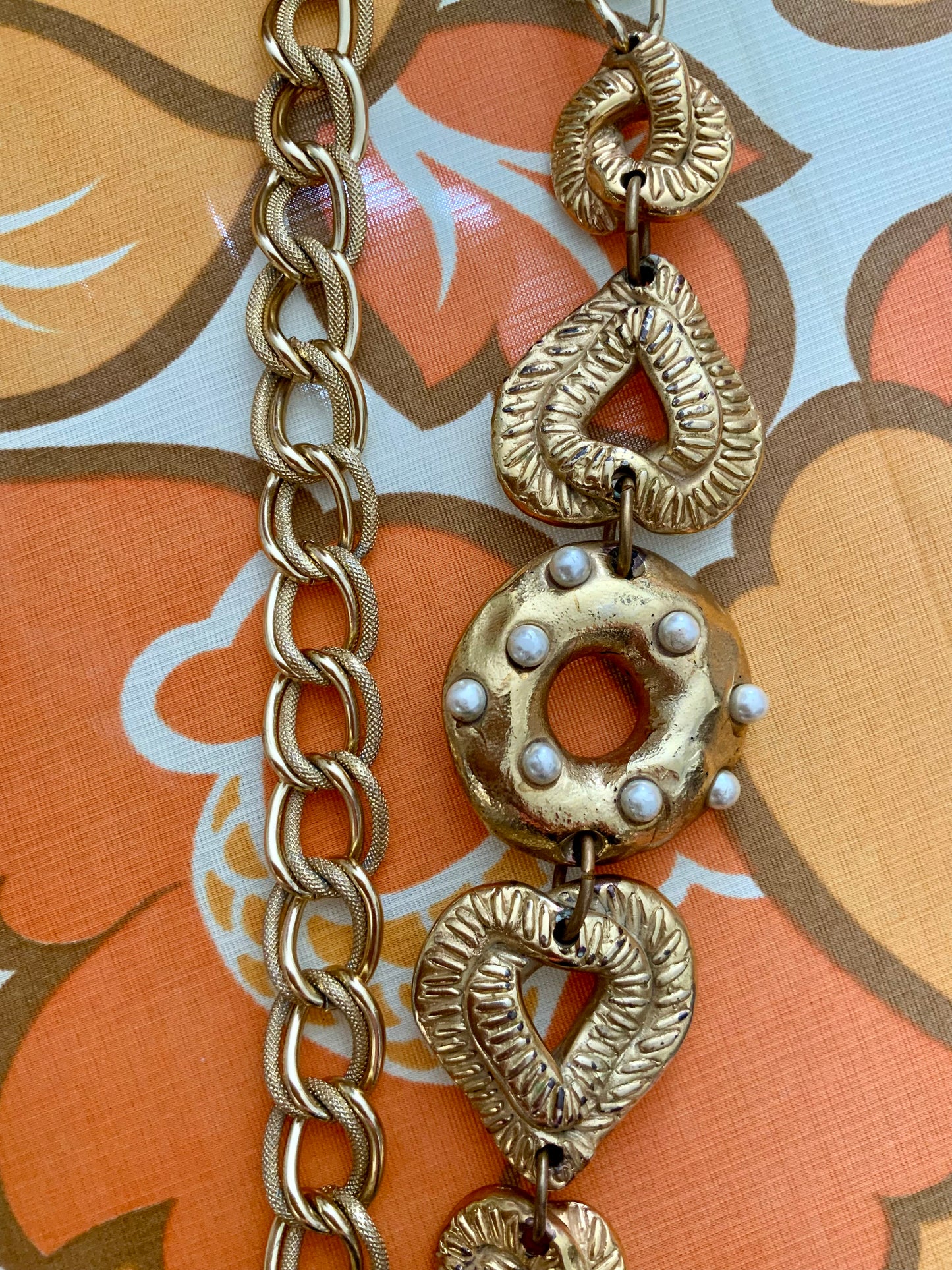Magnifique Ceinture Chaîne / Collier Vintage 90 de chez Jacky de G. France Paris