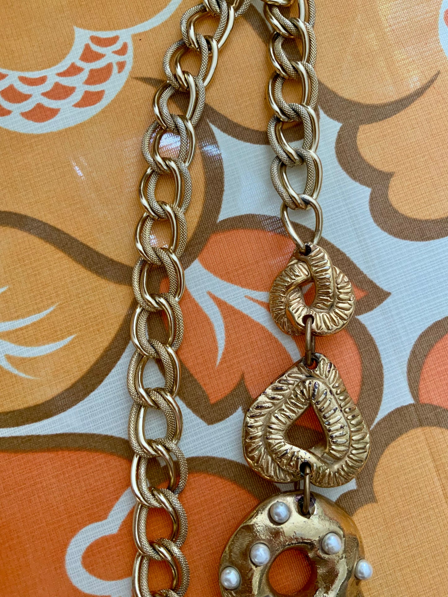 Magnifique Ceinture Chaîne / Collier Vintage 90 de chez Jacky de G. France Paris