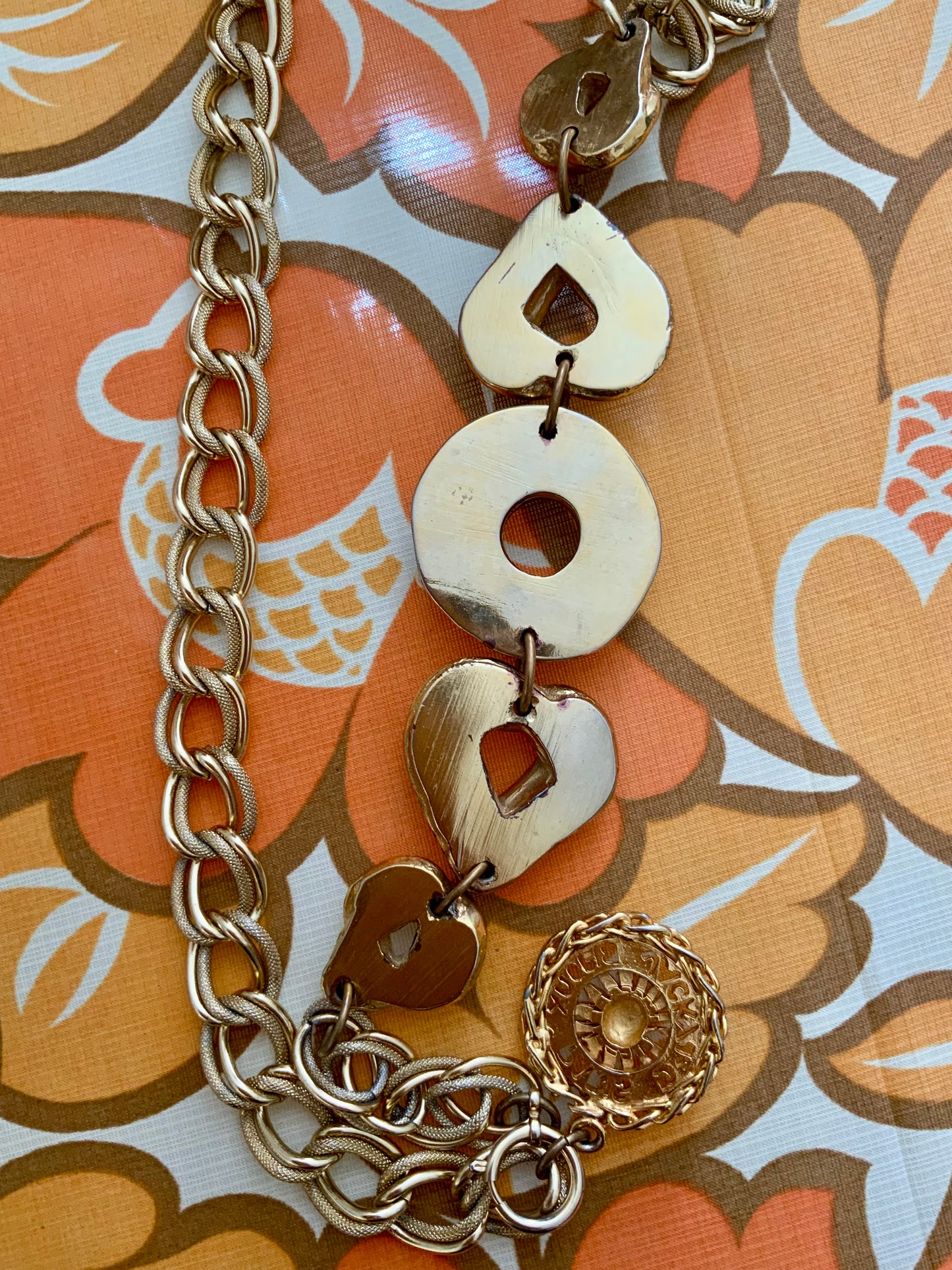 Magnifique Ceinture Chaîne / Collier Vintage 90 de chez Jacky de G. France Paris
