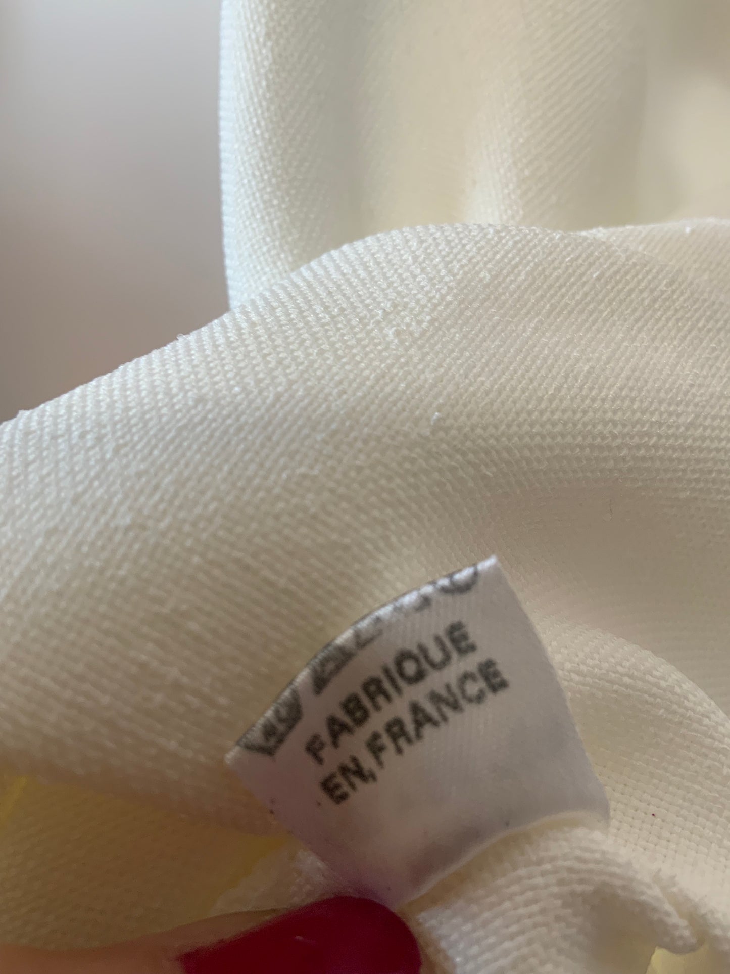 Veste blanche Longue avec épaulettes Chic Vintage 1980