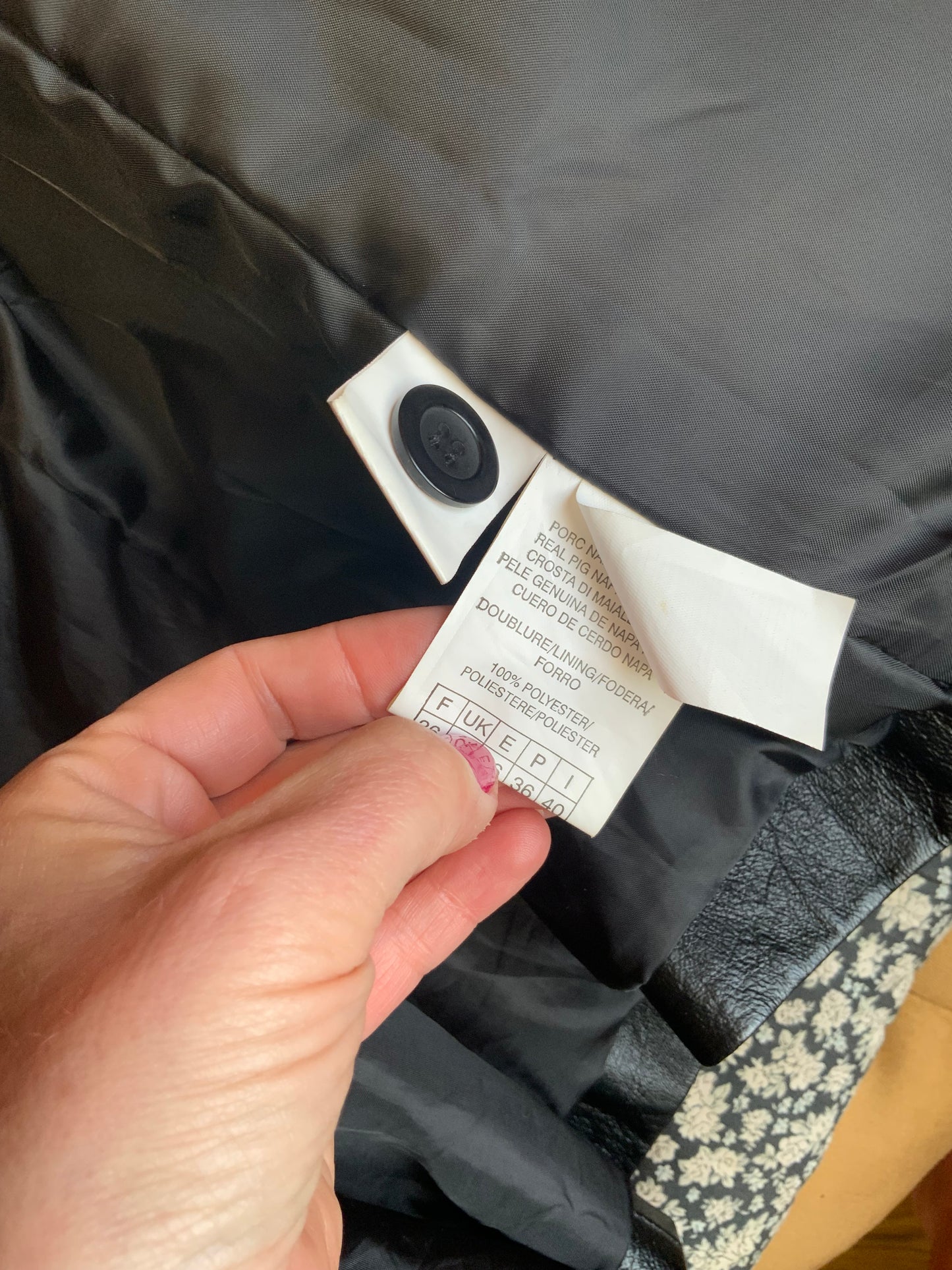 Veste 3/4 Cuir Noir Vintage Élégance