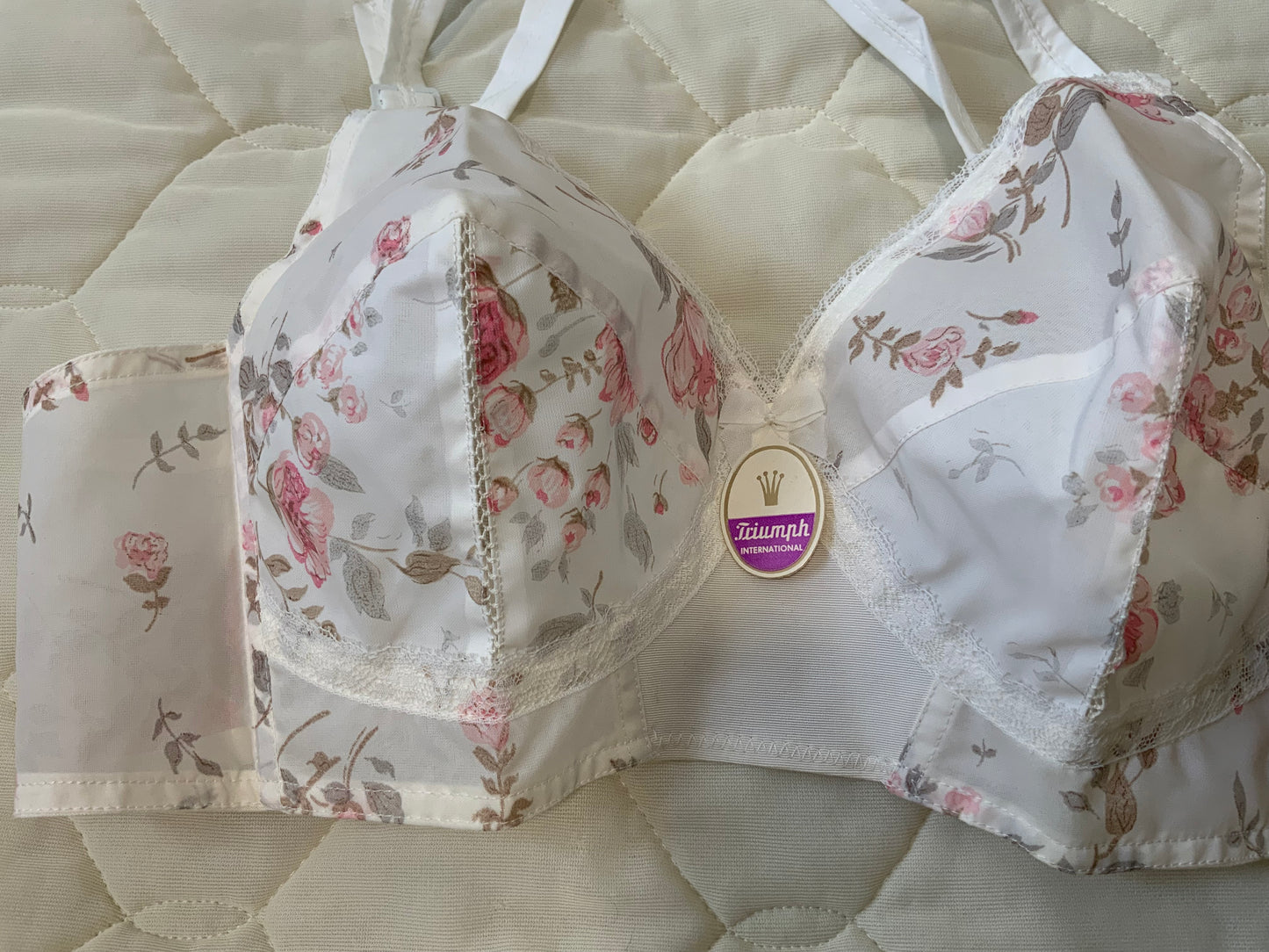 Soutien-Gorge Triumph Vintage 1960/70 Fleurs