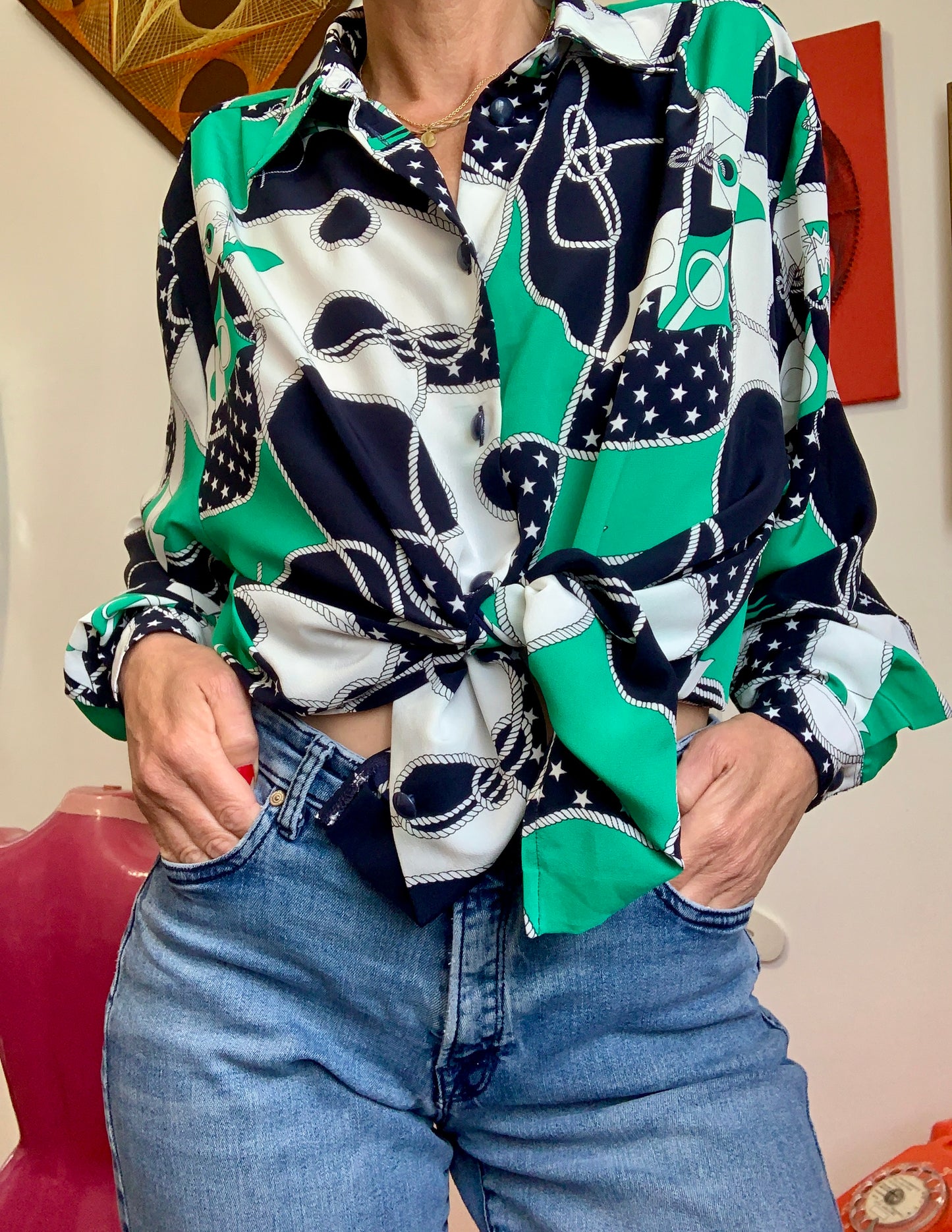 Chemise Motifs Originale Vintage 1980/90
