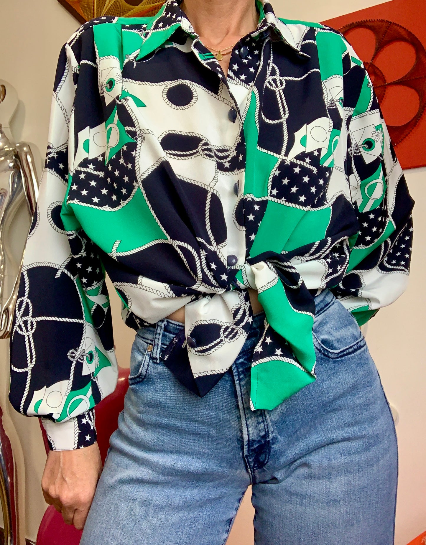 Chemise Motifs Originale Vintage 1980/90