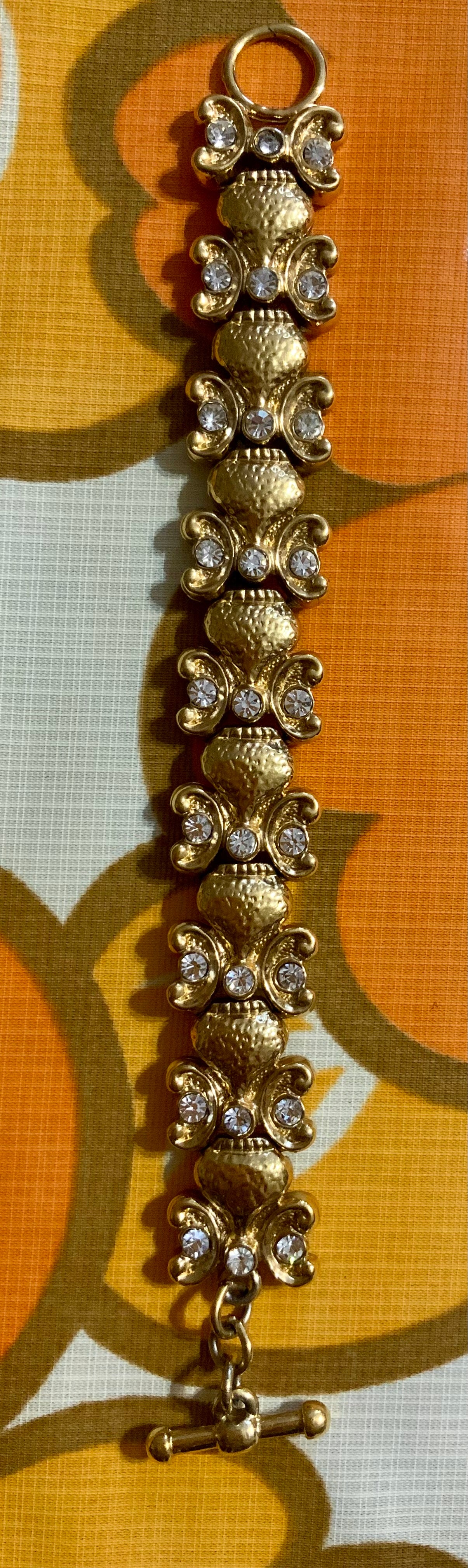 Sublime et Chic Bracelet Guy Laroche avec strass Vintage Luxe
