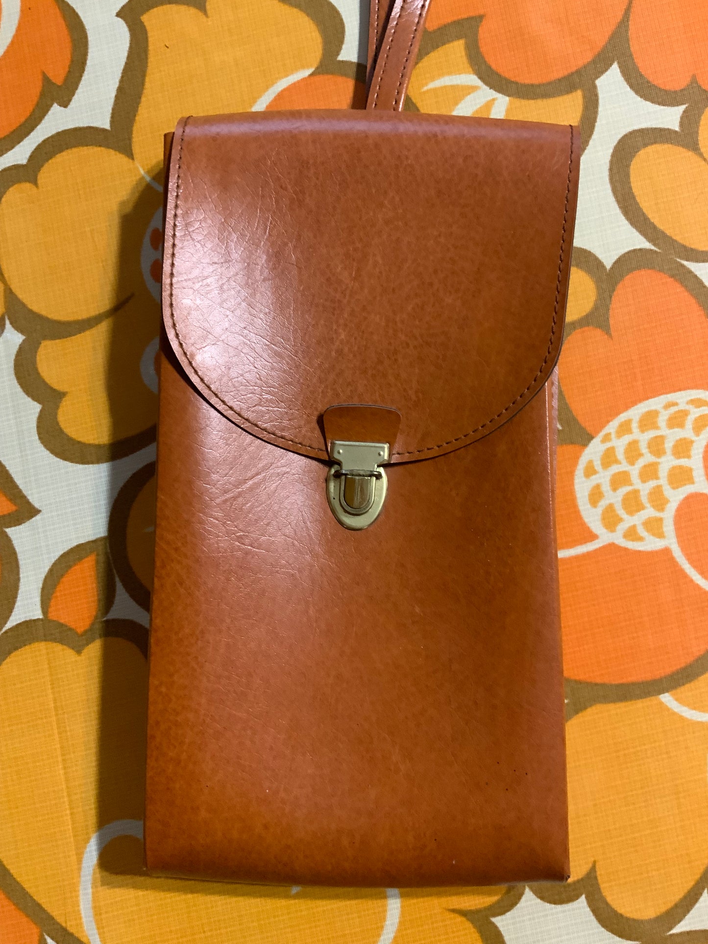 Sac Sacoche Cuir marron Vintage Original