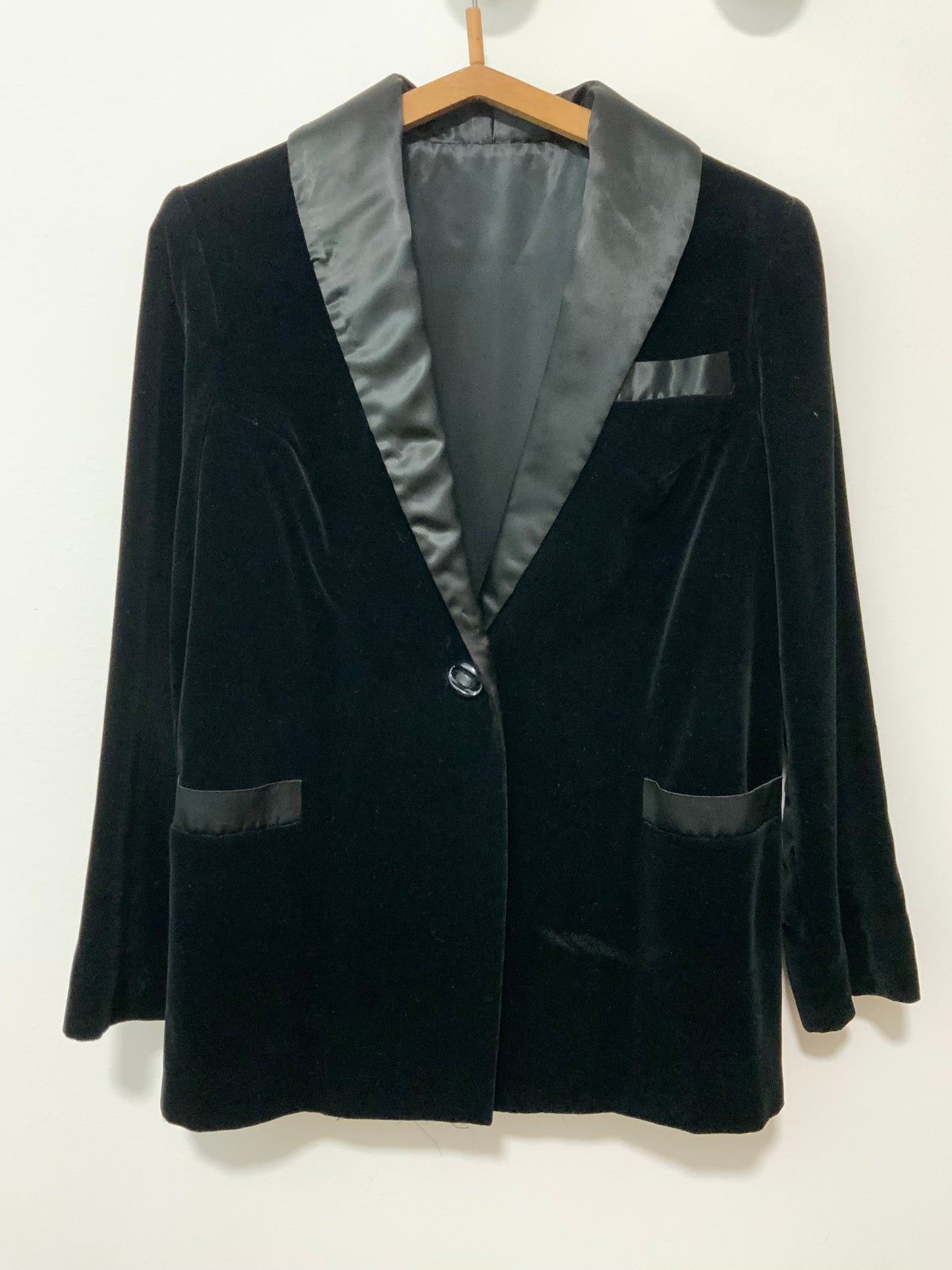Veste velours noire Faire main Creation Vintage Beauté
