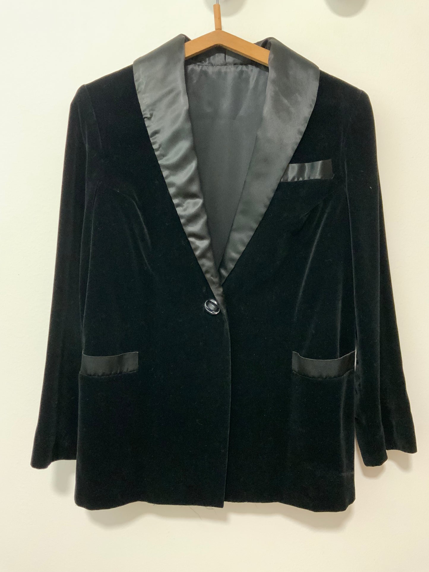 Veste velours noire Faire main Creation Vintage Beauté