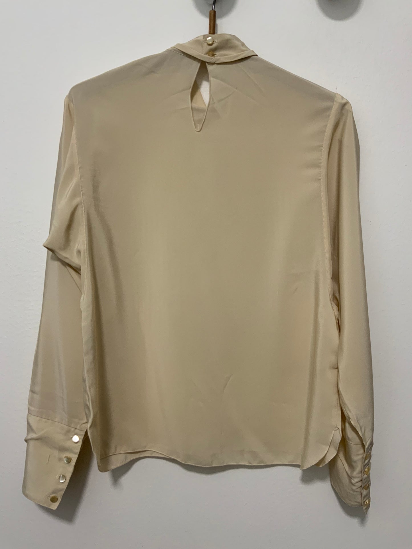 Chemisier A fleurs brodées Manches volume Vintage 1980/90 France