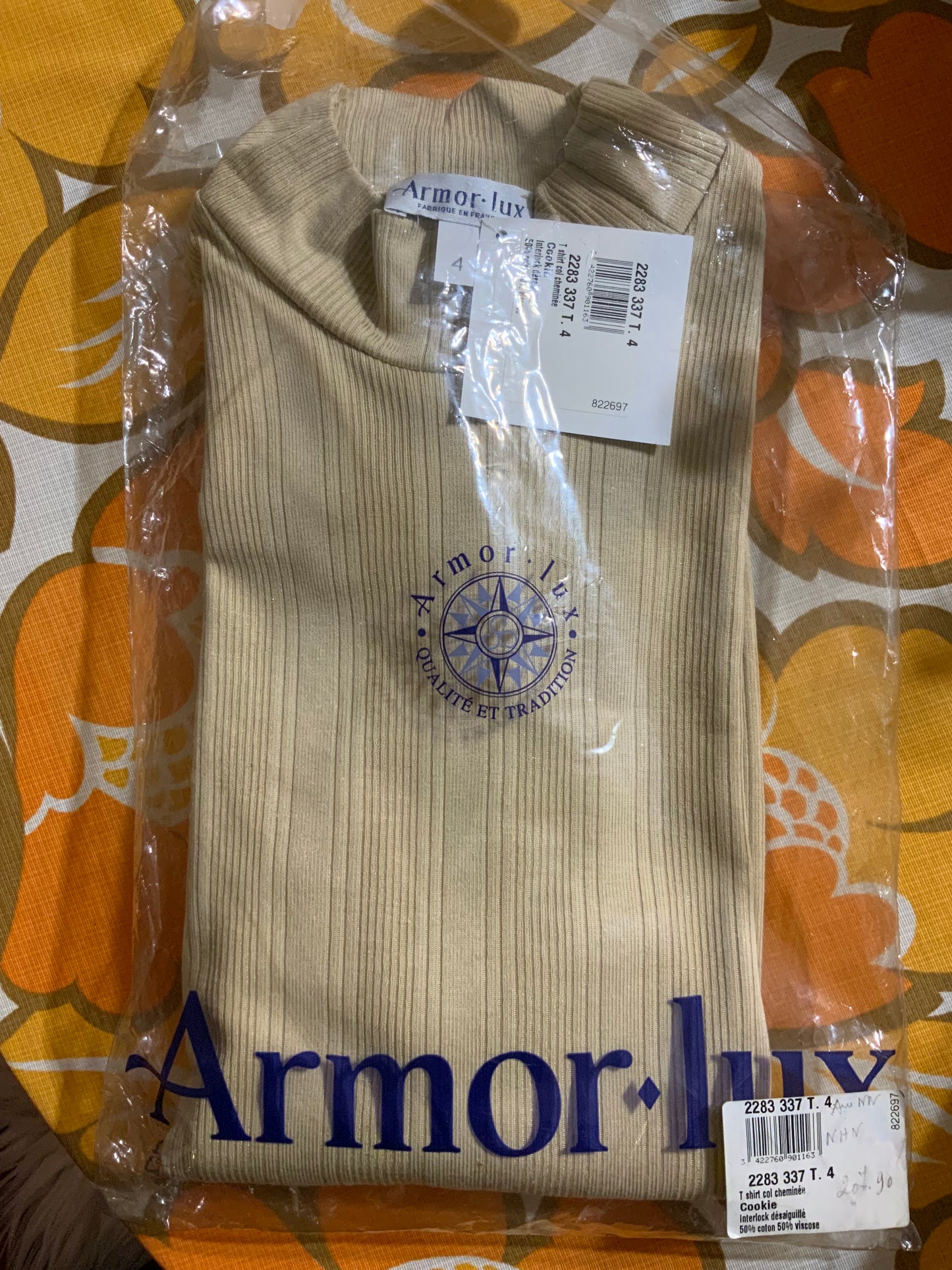 Sous pull beige Armor Lux dans son emballage Vintage 1980