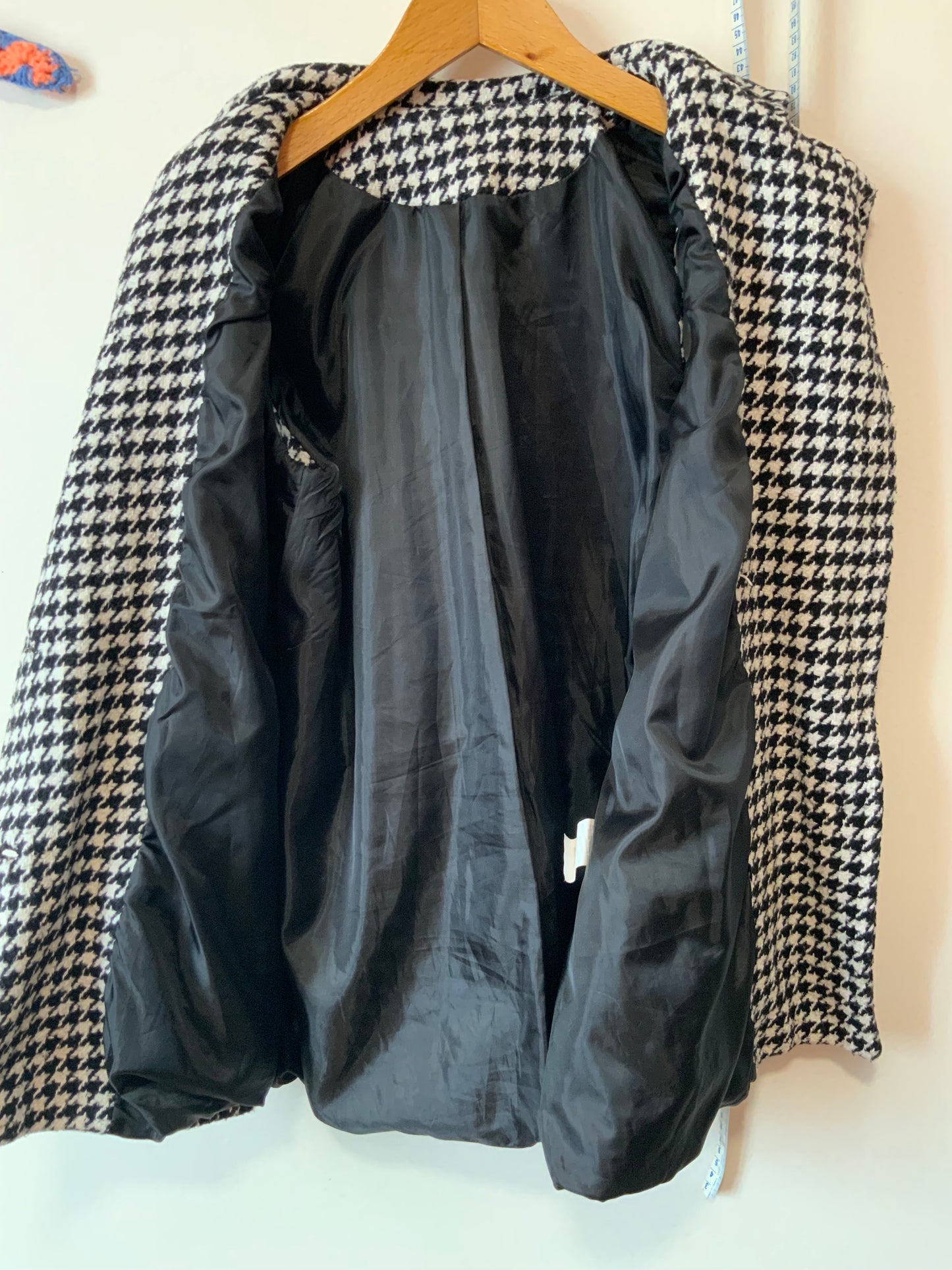 Veste sans manche à carreaux pieds de poule 1990 Italy