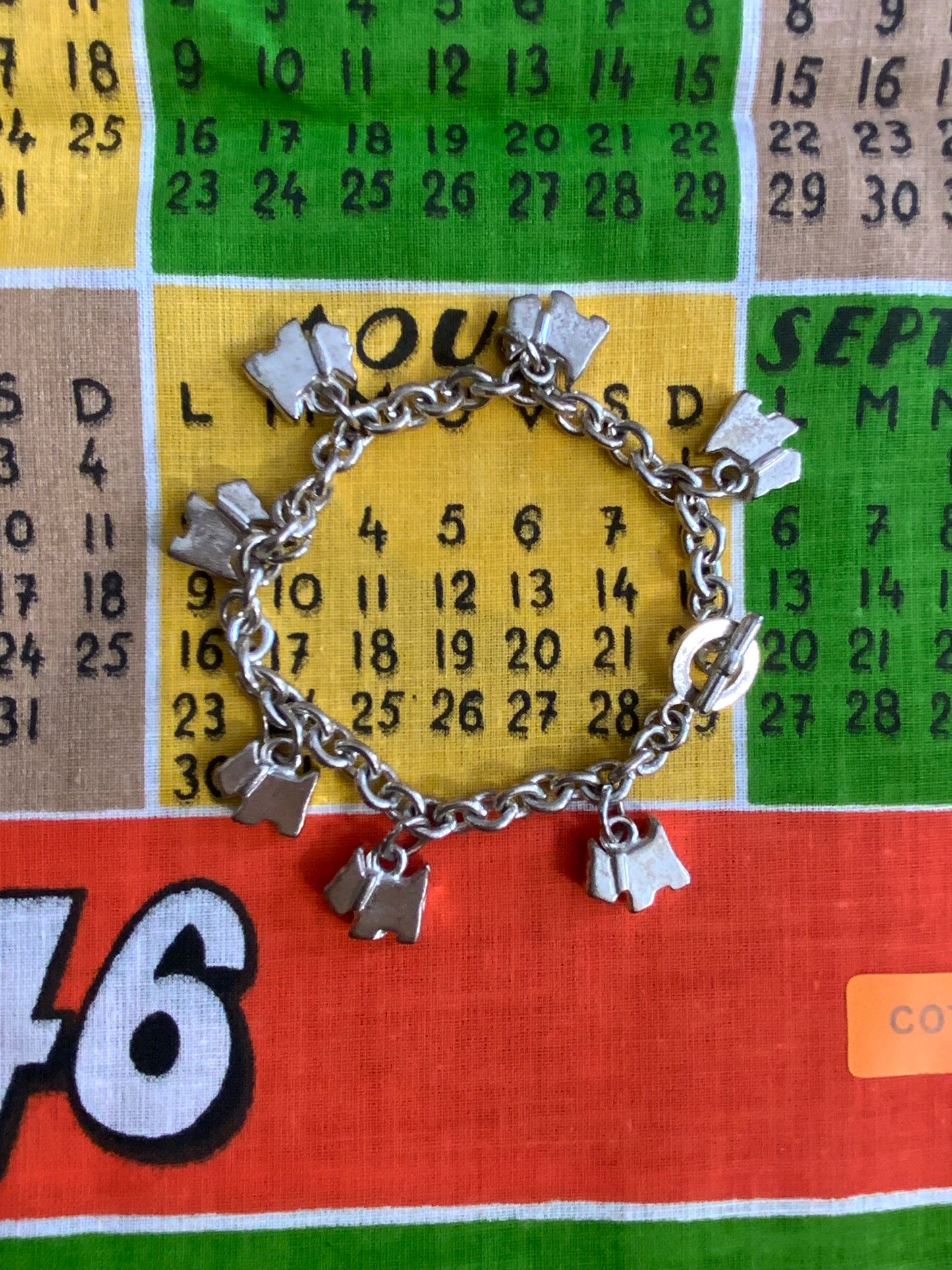 Bracelet Breloques Agatha Paris Argenté Vintage 1990 Les petits chiens