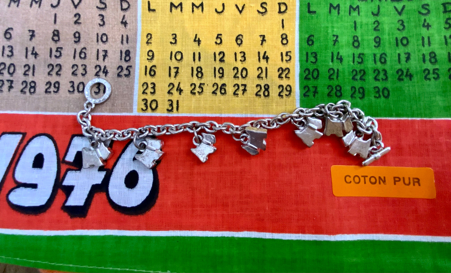 Bracelet Breloques Agatha Paris Argenté Vintage 1990 Les petits chiens
