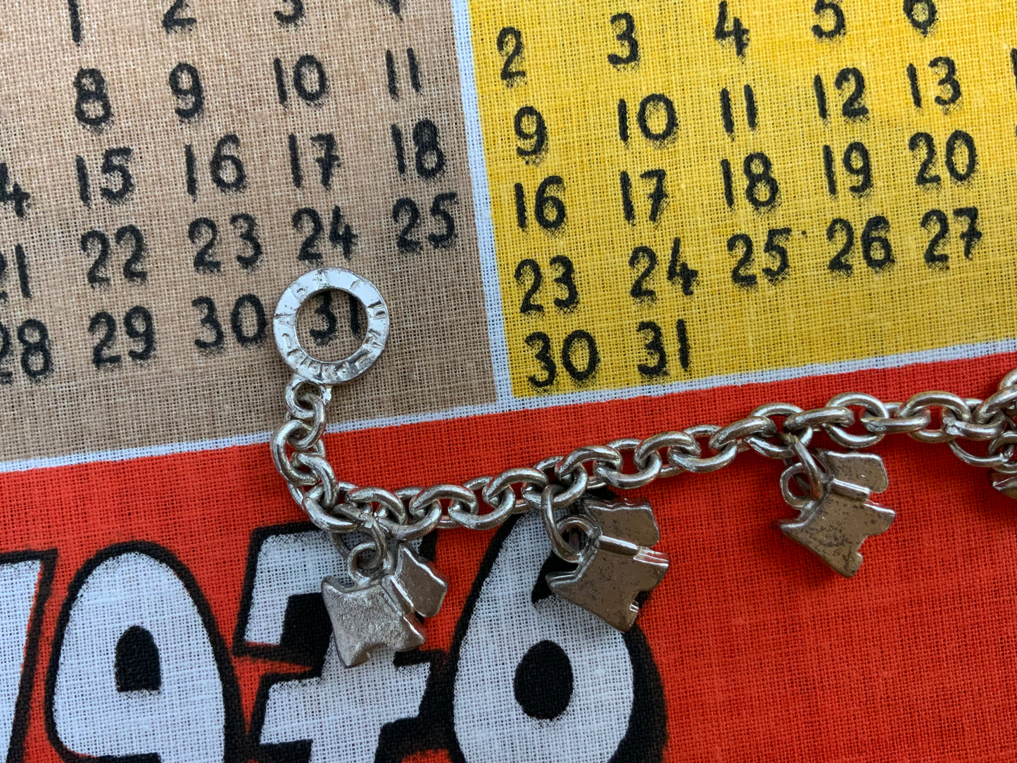 Bracelet Breloques Agatha Paris Argenté Vintage 1990 Les petits chiens