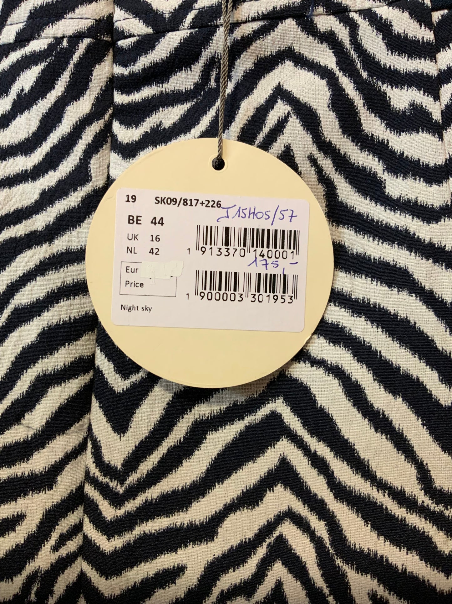 Jupe zèbre Haut de gamme Marie Mero Deadstock