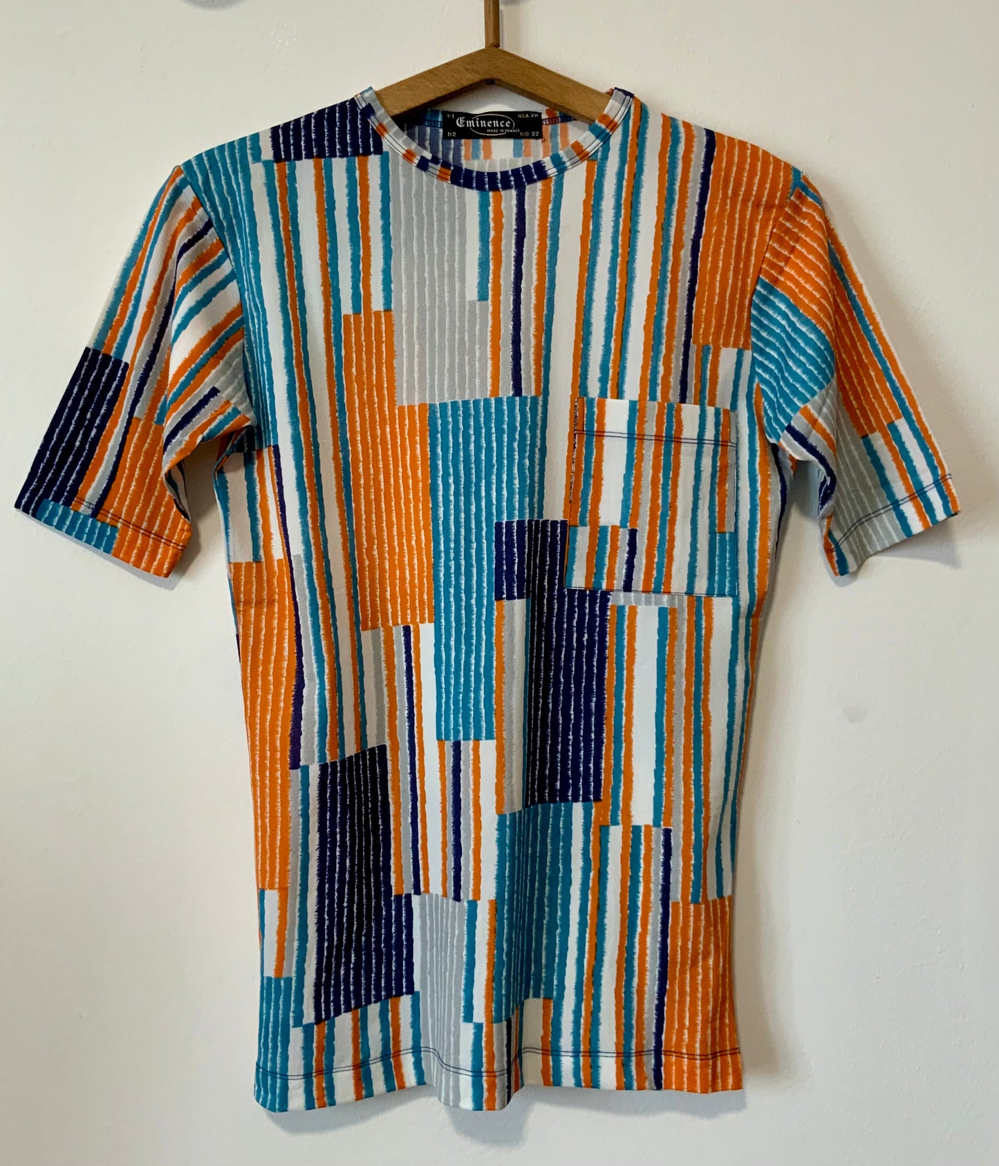 Tee shirt Rayures Fun Vintage Neuf 1970/80 France