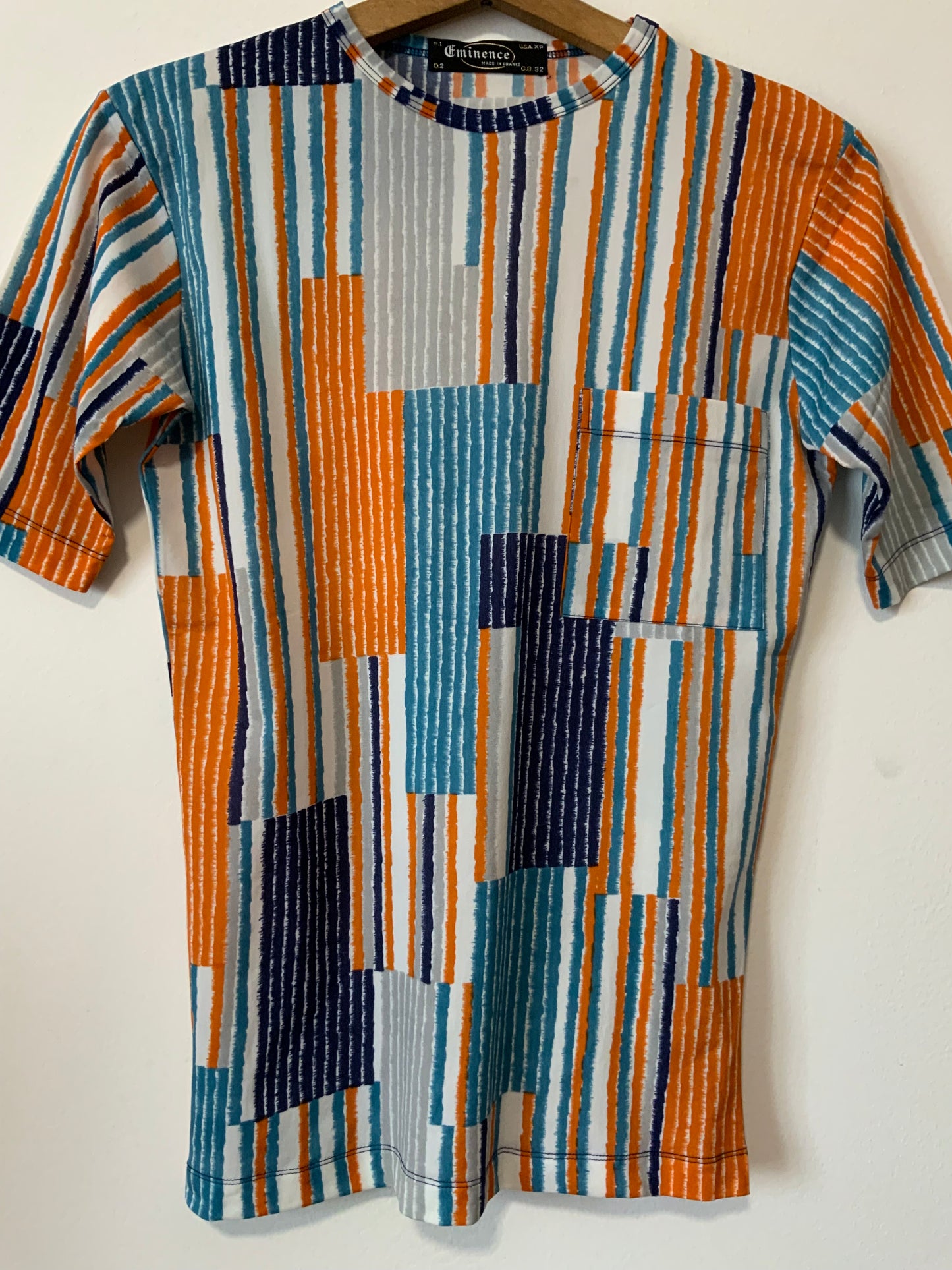 Tee shirt Rayures Fun Vintage Neuf 1970/80 France
