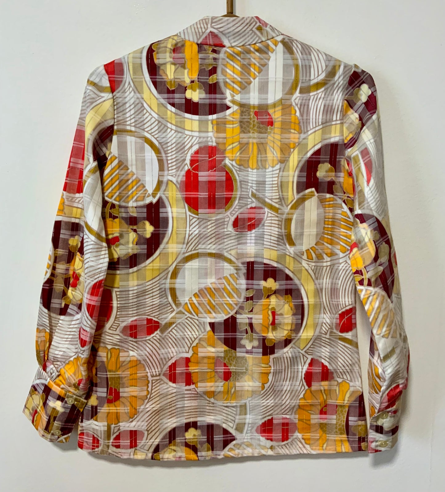 Magnifique chemise À fleurs Vintage 1970 France Deadstock