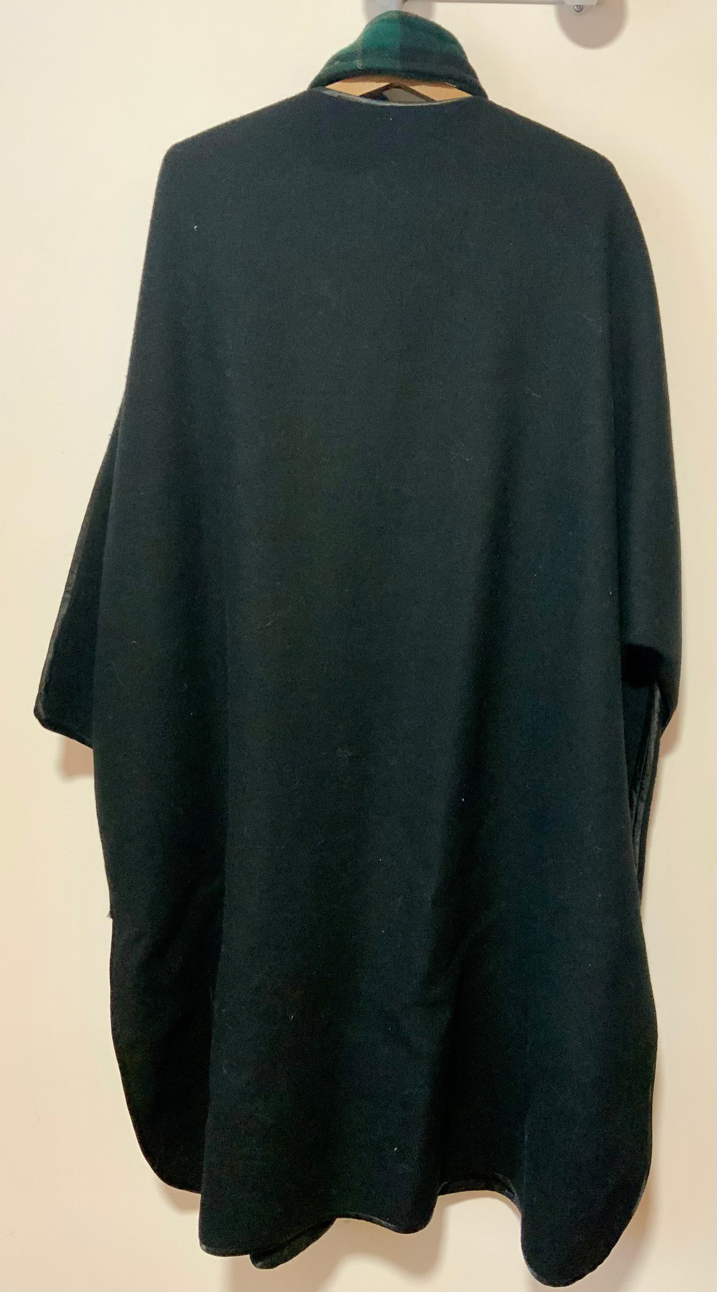 Manteau Reversible Ecossais Création Vintage Fait Main
