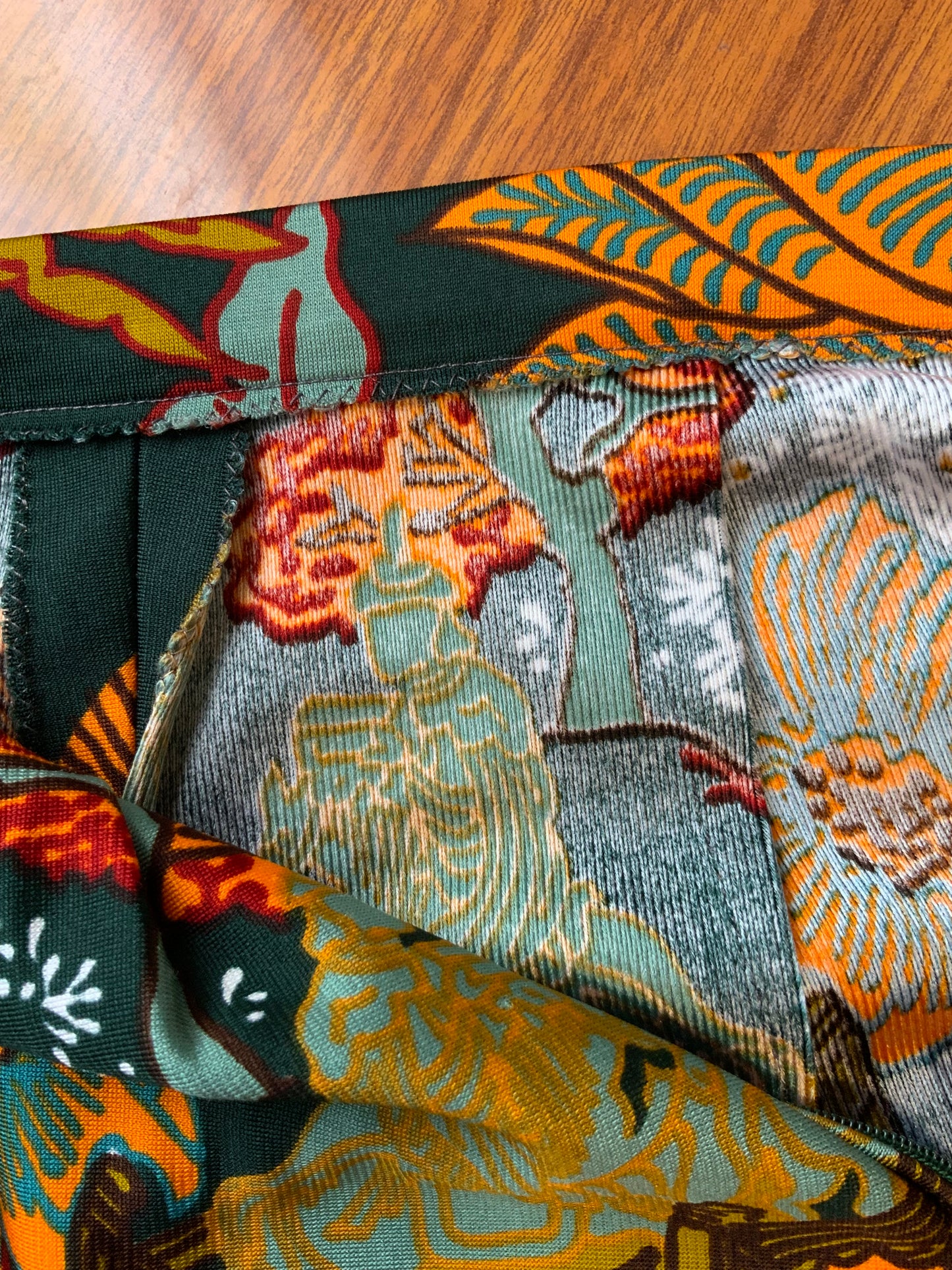 Jupe Fleurs Vintage 1970 Fait Main France