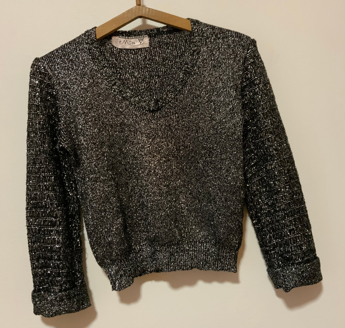Top Tricot Lurex Vintage France 1980 Paillettes