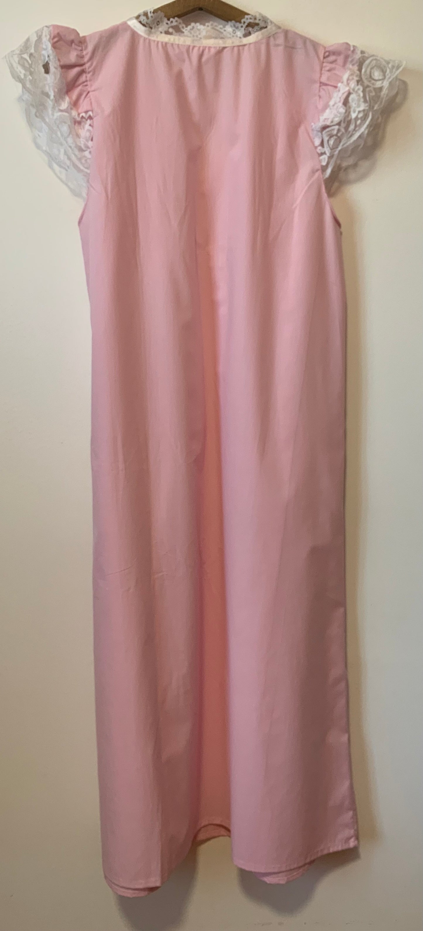 Robe longue dentelle rose Vintage Élégance