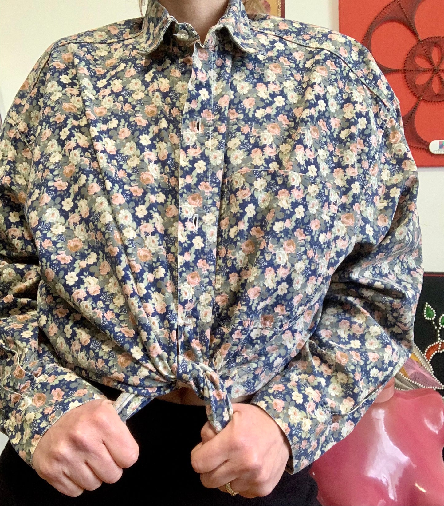 Chemise Naf Naf à Fleurs Vintage 1990 Coton