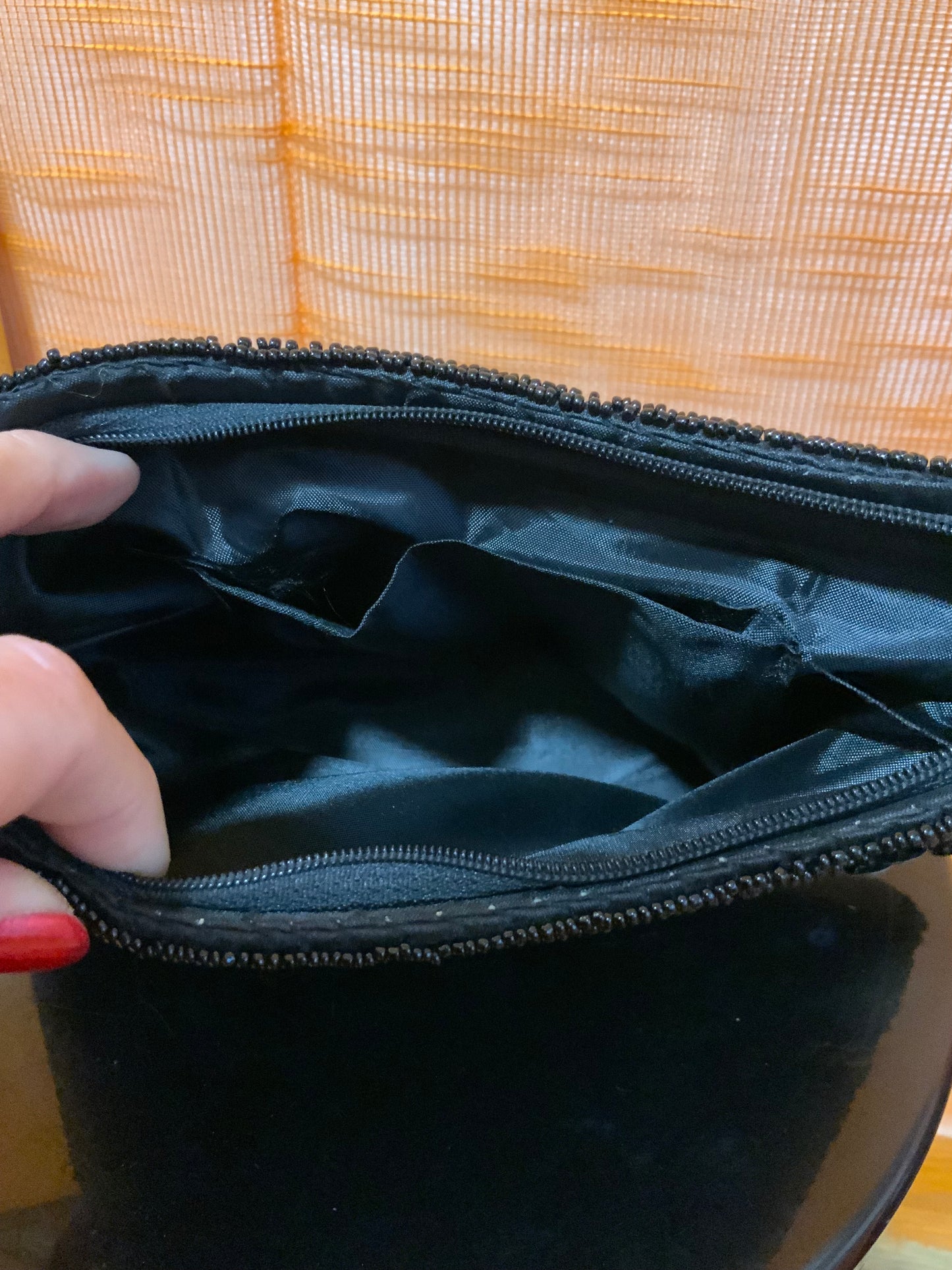 Sac à main Satin Paillettes Noir Vintage 2000’