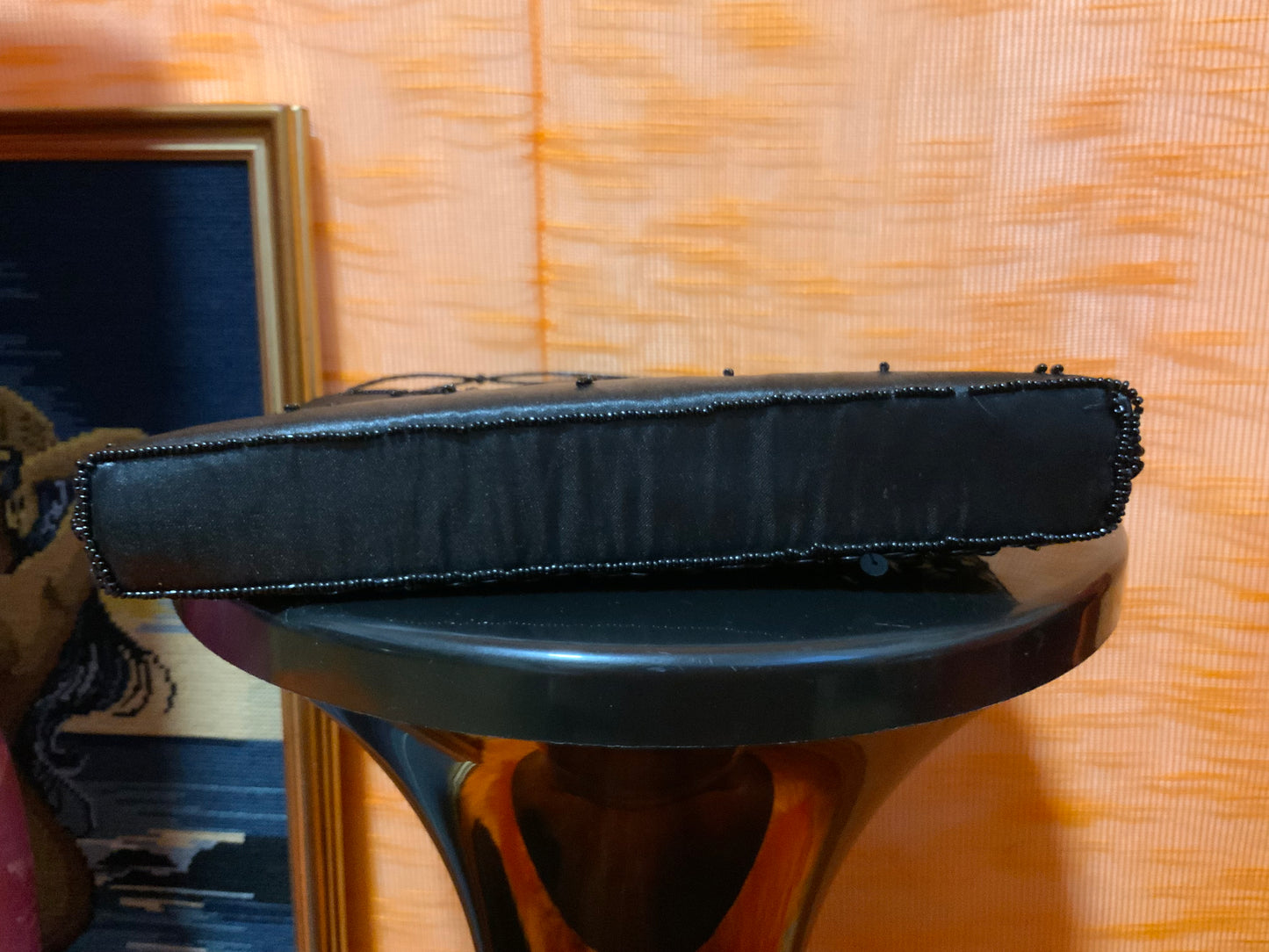 Sac à main Satin Paillettes Noir Vintage 2000’