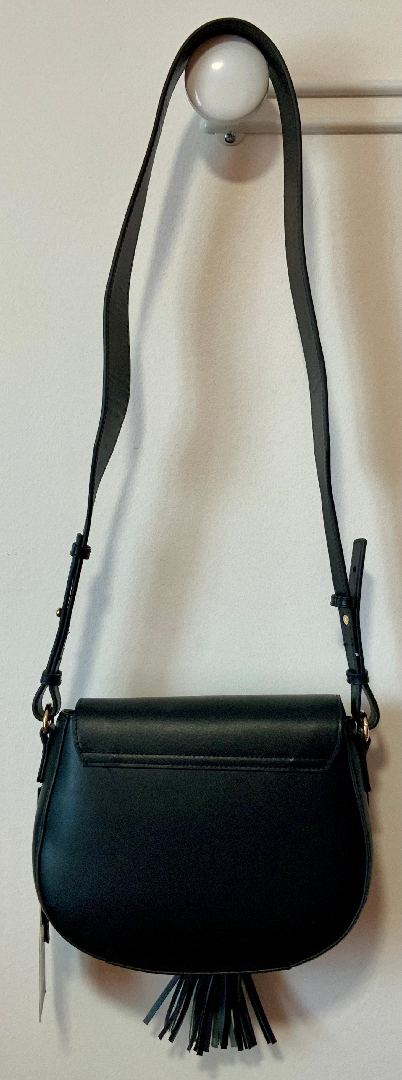 Sac Cuir Noir Neuf Besace Inès de la Fressange Paris France avec étiquette
