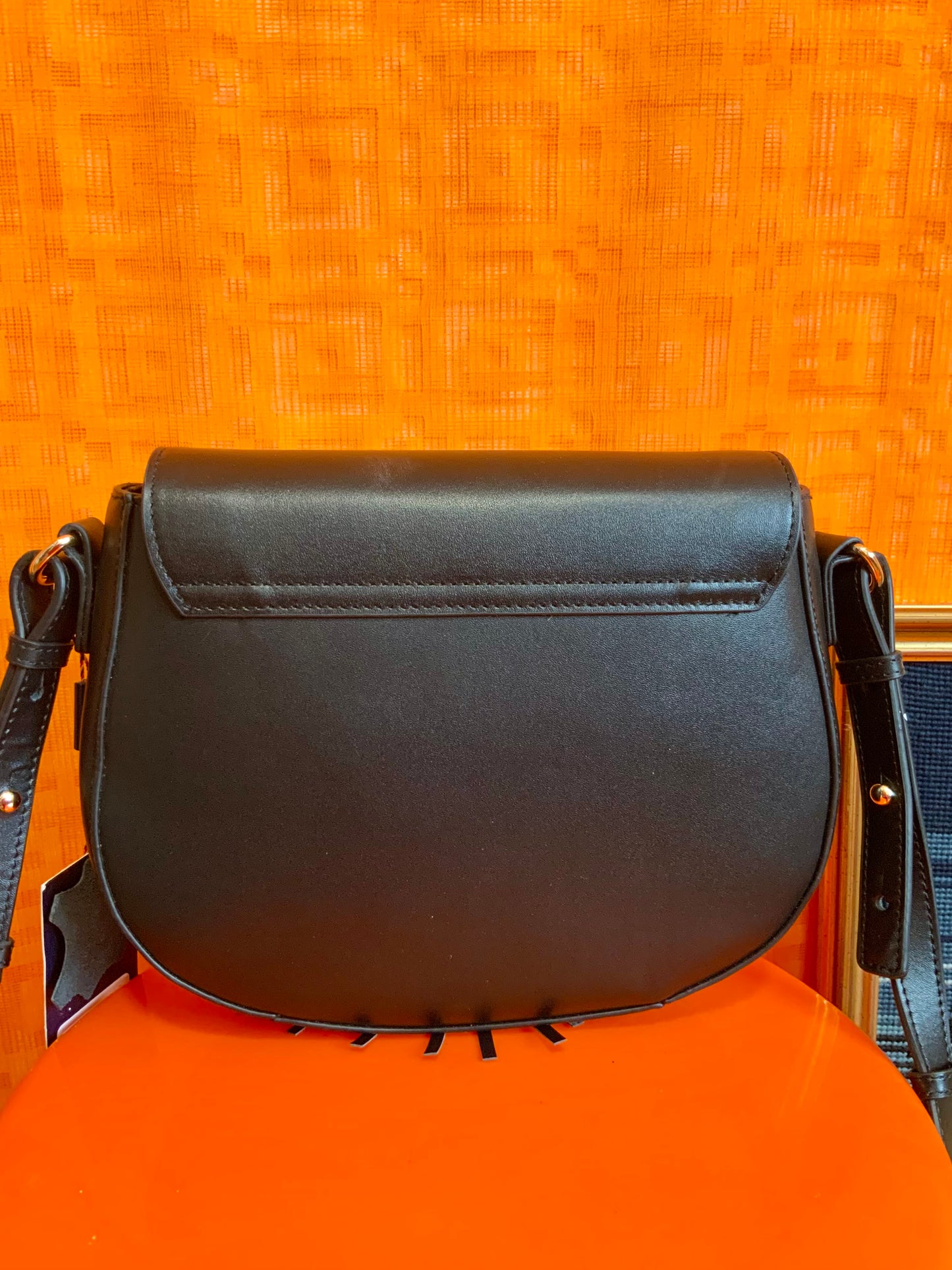 Sac Cuir Noir Neuf Besace Inès de la Fressange Paris France avec étiquette