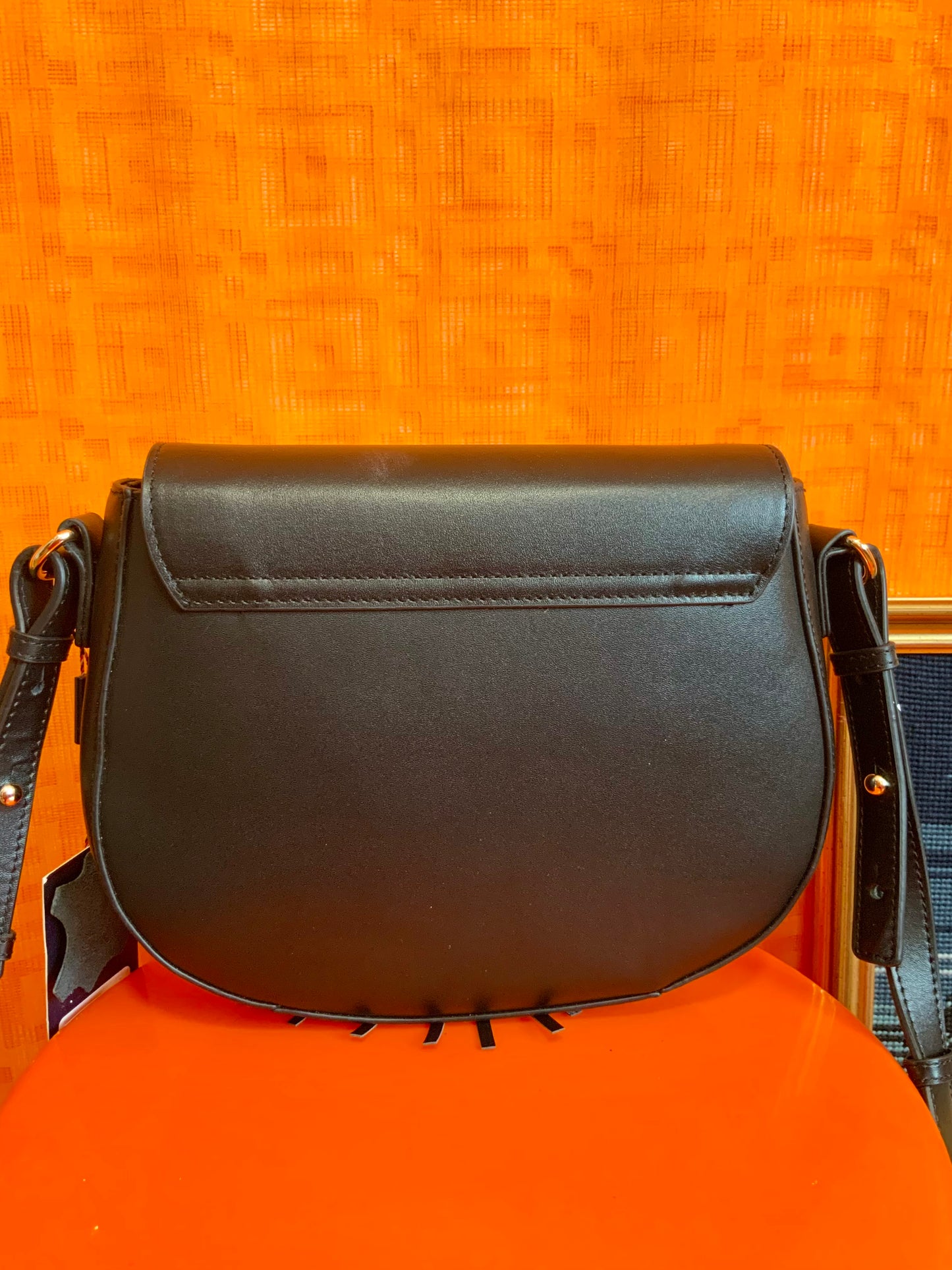 Sac Cuir Noir Neuf Besace Inès de la Fressange Paris France avec étiquette