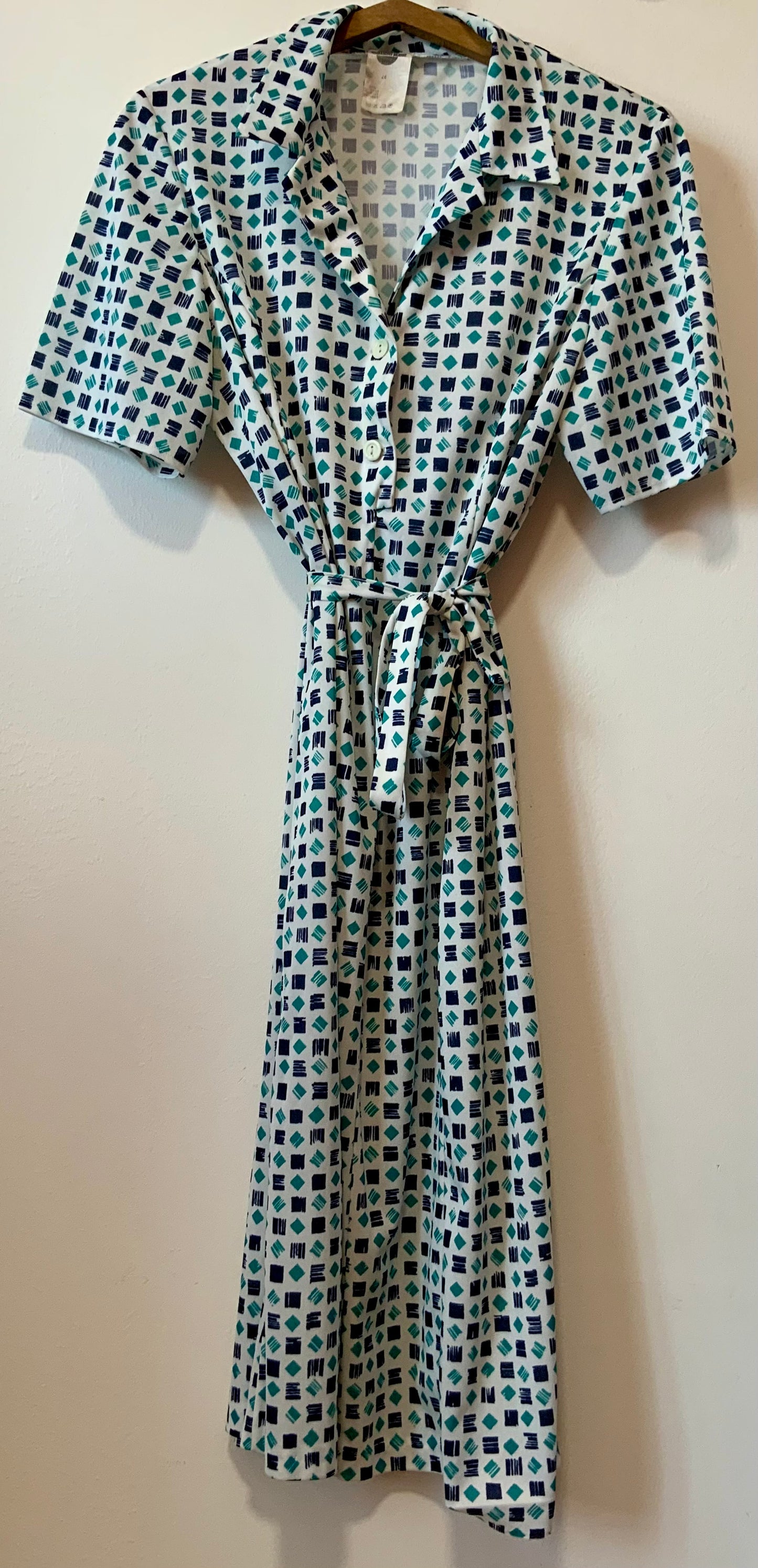 Robe Vintage France 1980 Formes geometriques
