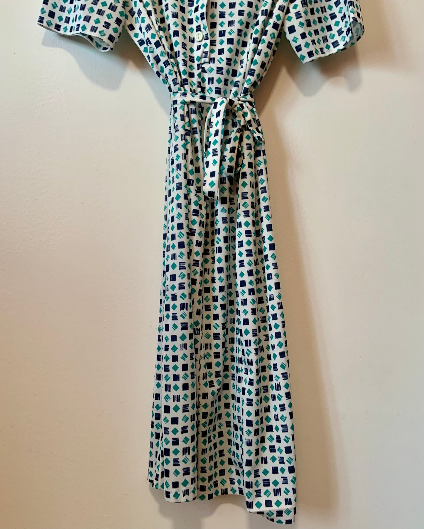 Robe Vintage France 1980 Formes geometriques