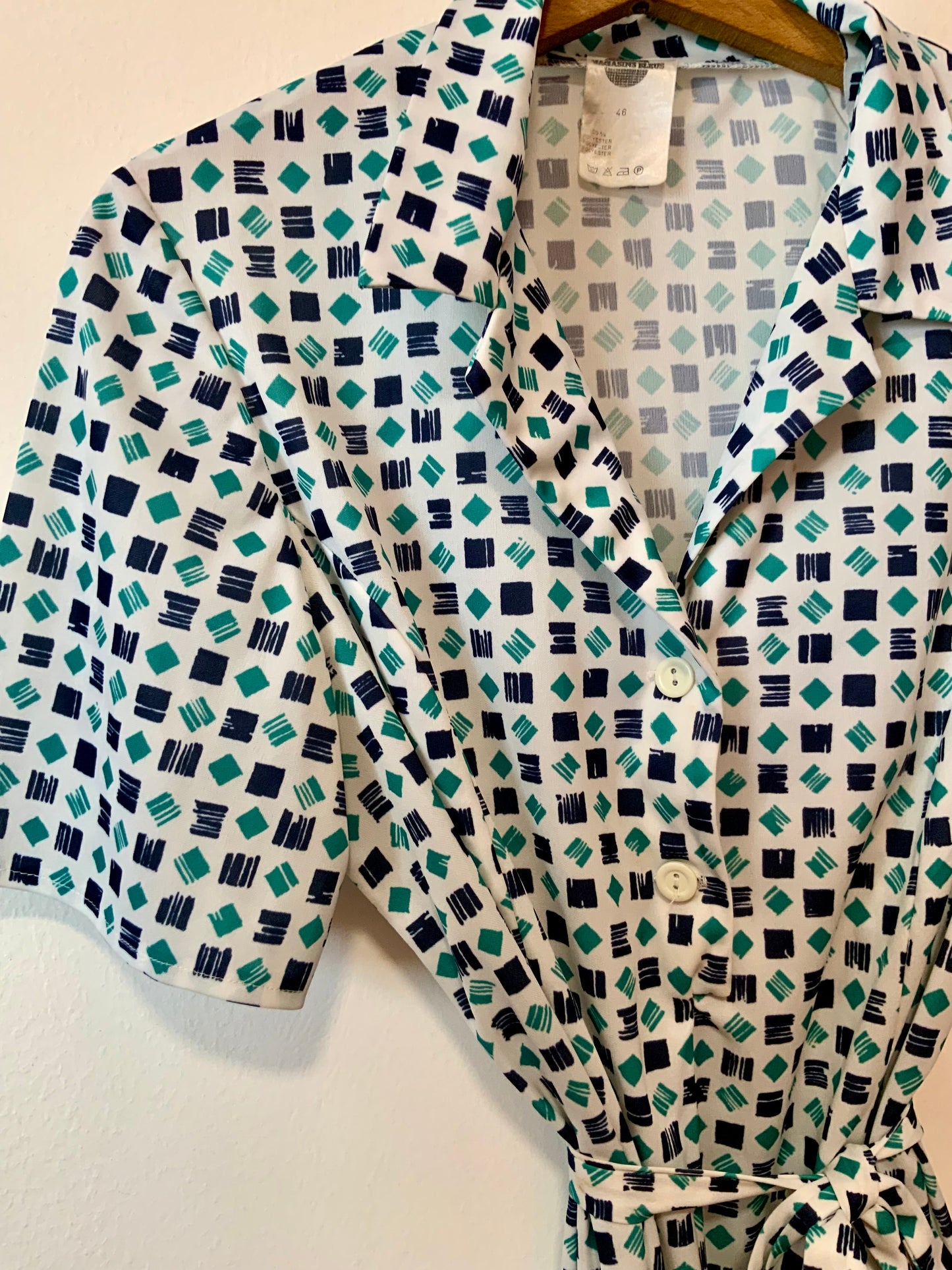 Robe Vintage France 1980 Formes geometriques