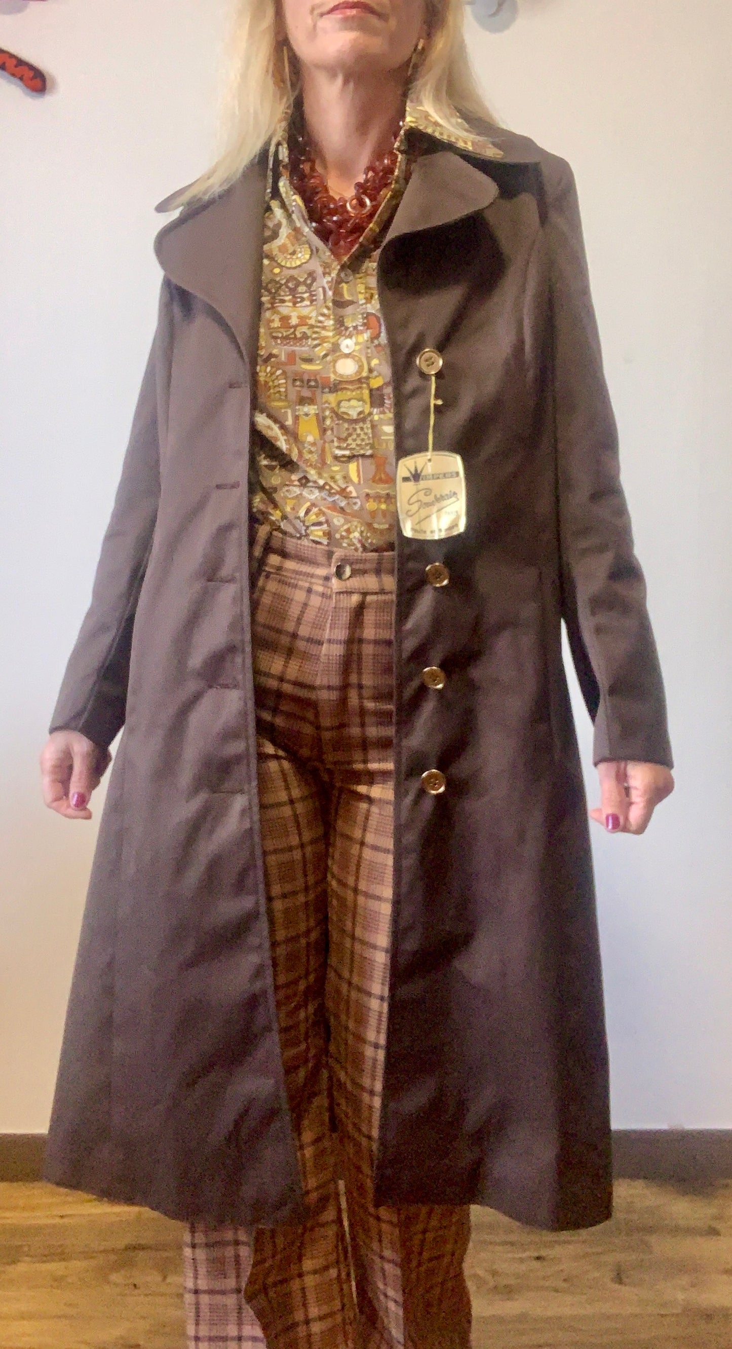 Trench Imperméable Martingale DeadStock 1970 Vintage Chic Modele Odile France