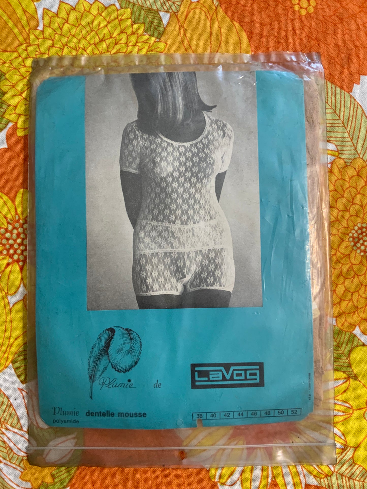 Haut en dentelle mousse Vintage 1980 Deadstock Sexy