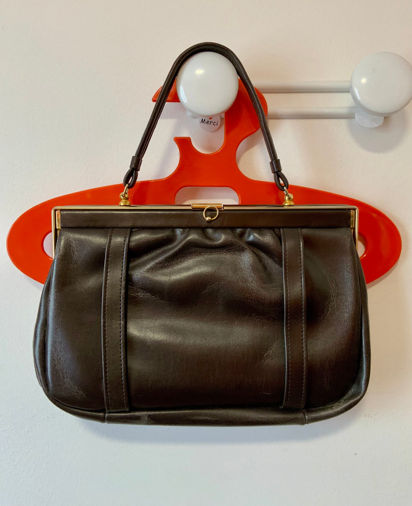 Sac à main Vintage très beau Cuir marron État superbe Ancien 1950/60