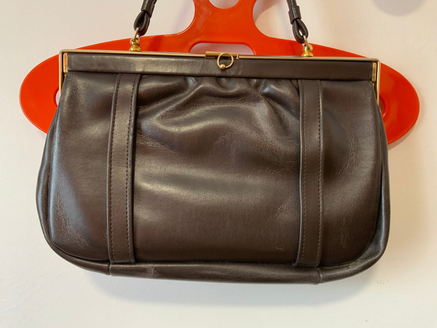 Sac à main Vintage très beau Cuir marron État superbe Ancien 1950/60