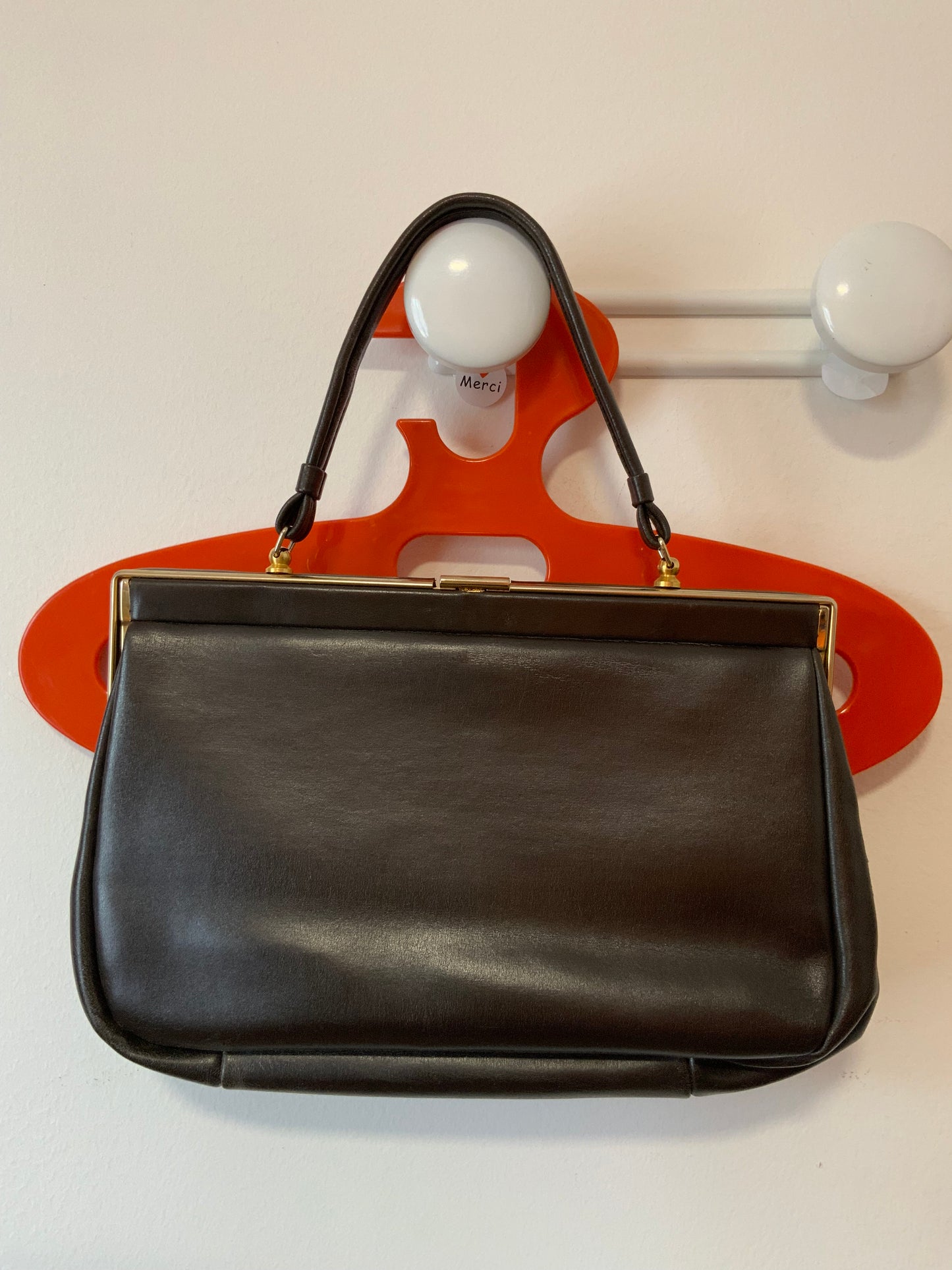 Sac à main Vintage très beau Cuir marron État superbe Ancien 1950/60