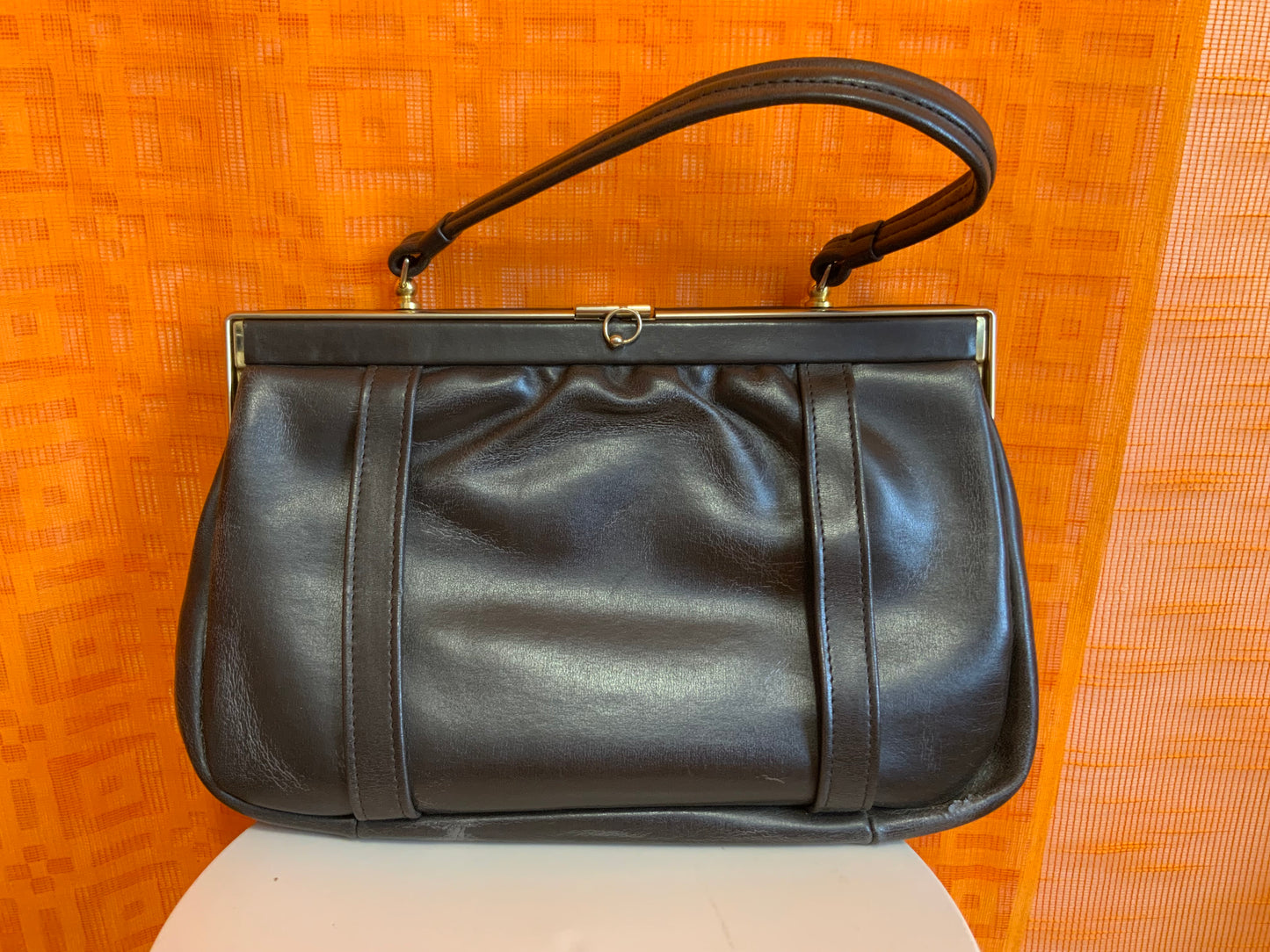 Sac à main Vintage très beau Cuir marron État superbe Ancien 1950/60