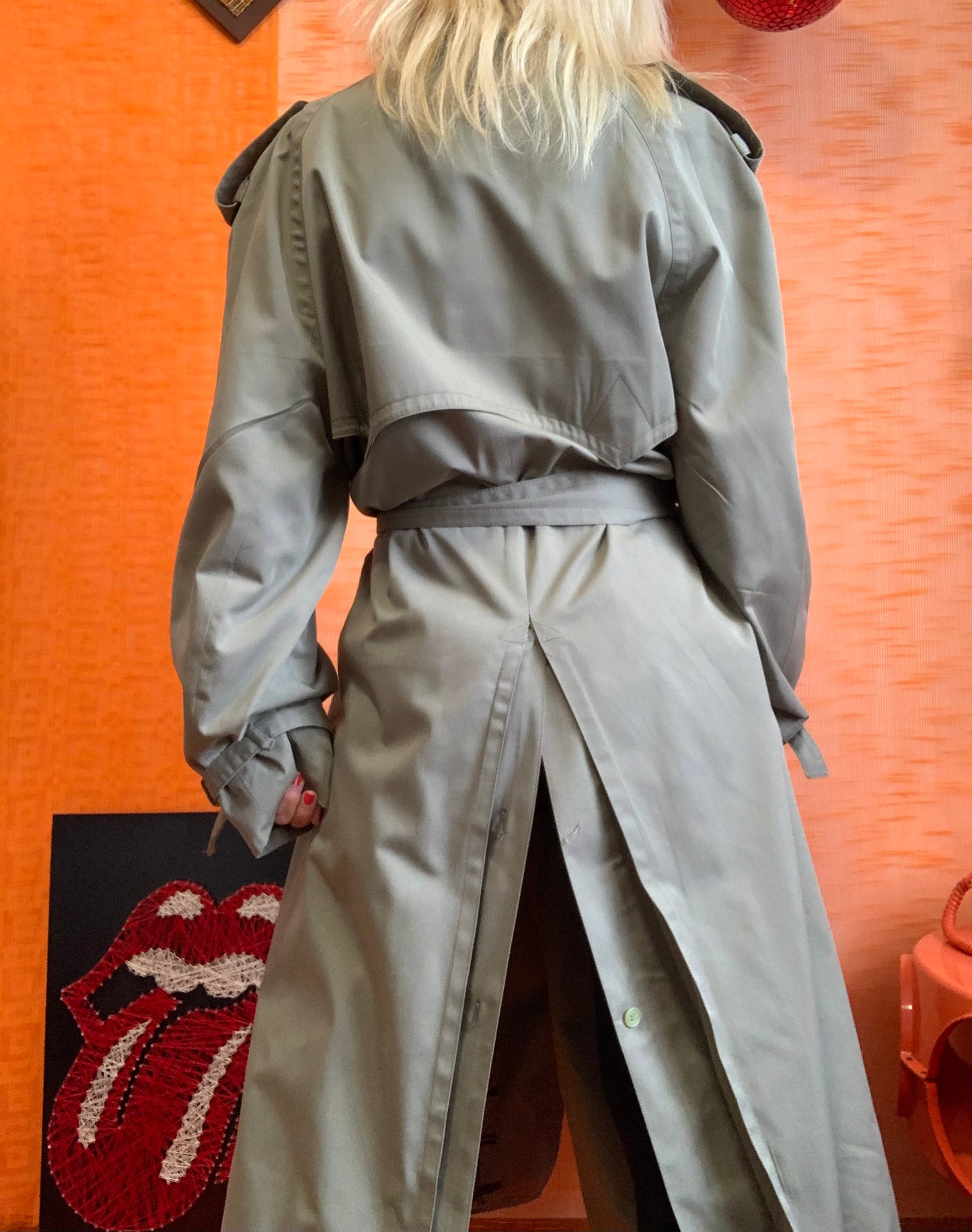 Trench avec Ceinture Iconique Trench Vintage Carreaux